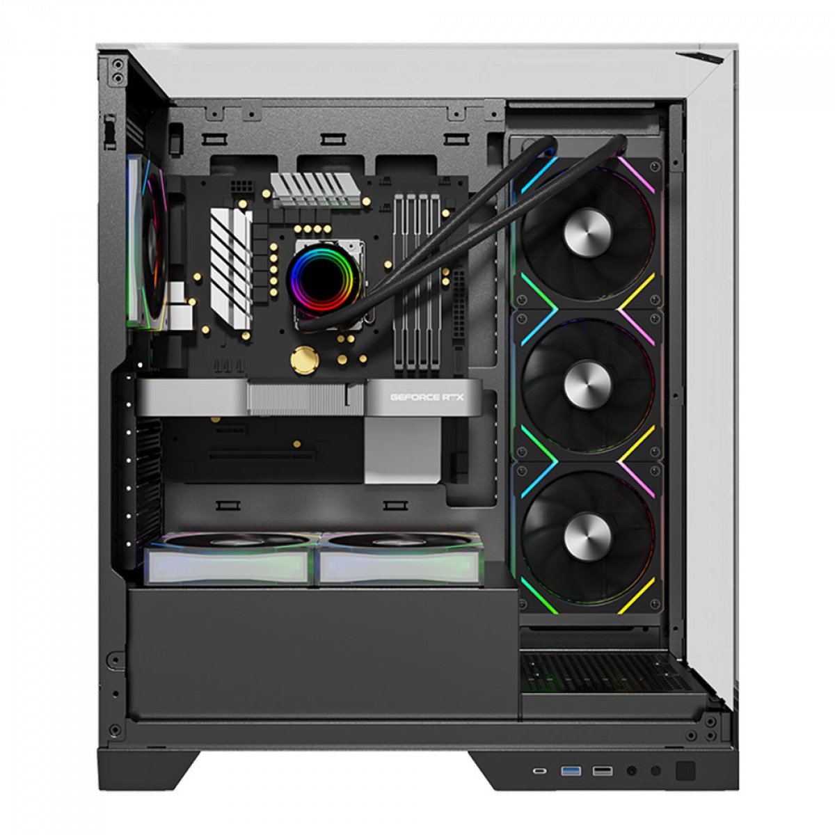 Gabinete Gamer Liketec Empire Dark, Mid Tower, Vidro Temperado, ATX, Sem Fonte, Sem Fans, Preto