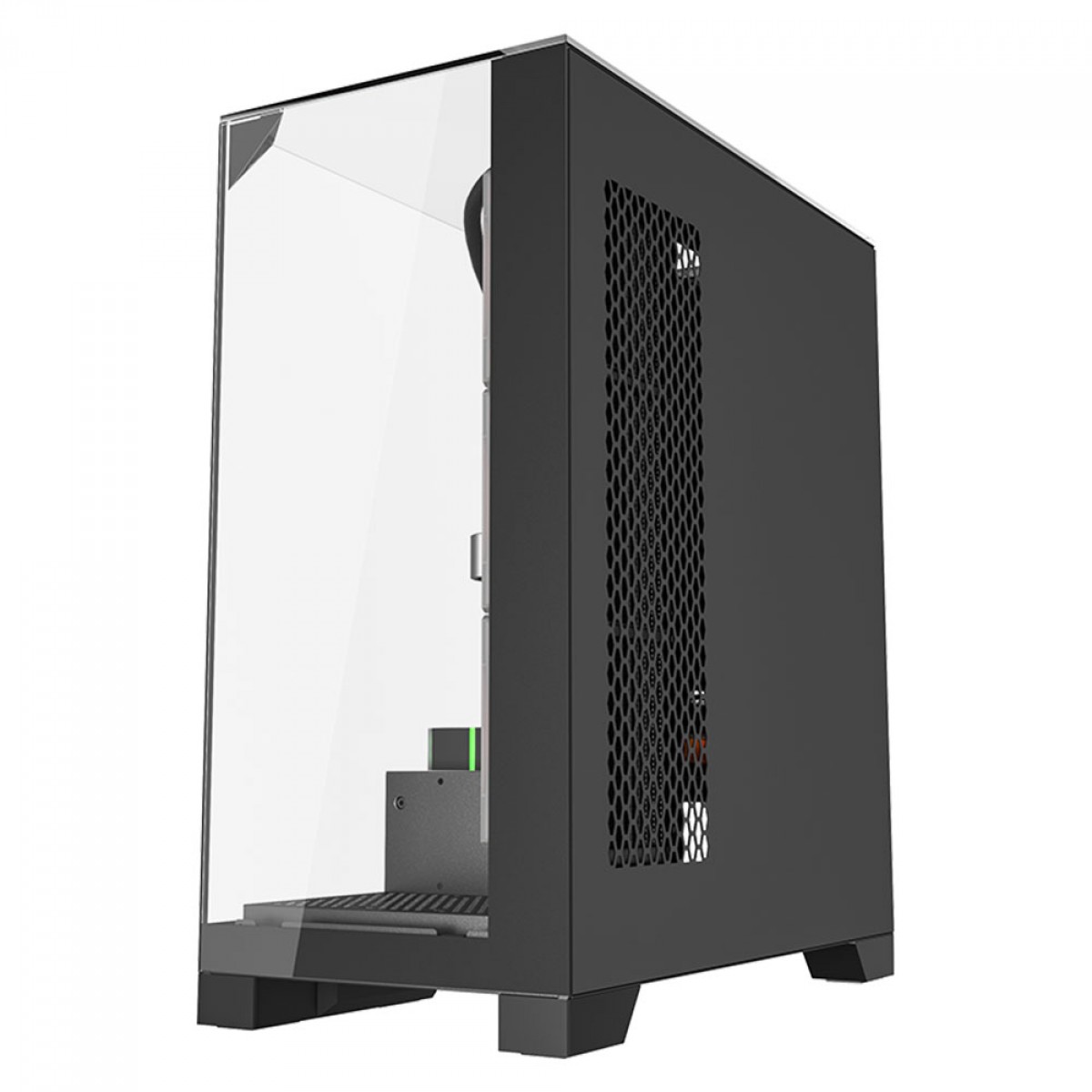Gabinete Gamer Liketec Empire Dark, Mid Tower, Vidro Temperado, ATX, Sem Fonte, Sem Fans, Preto