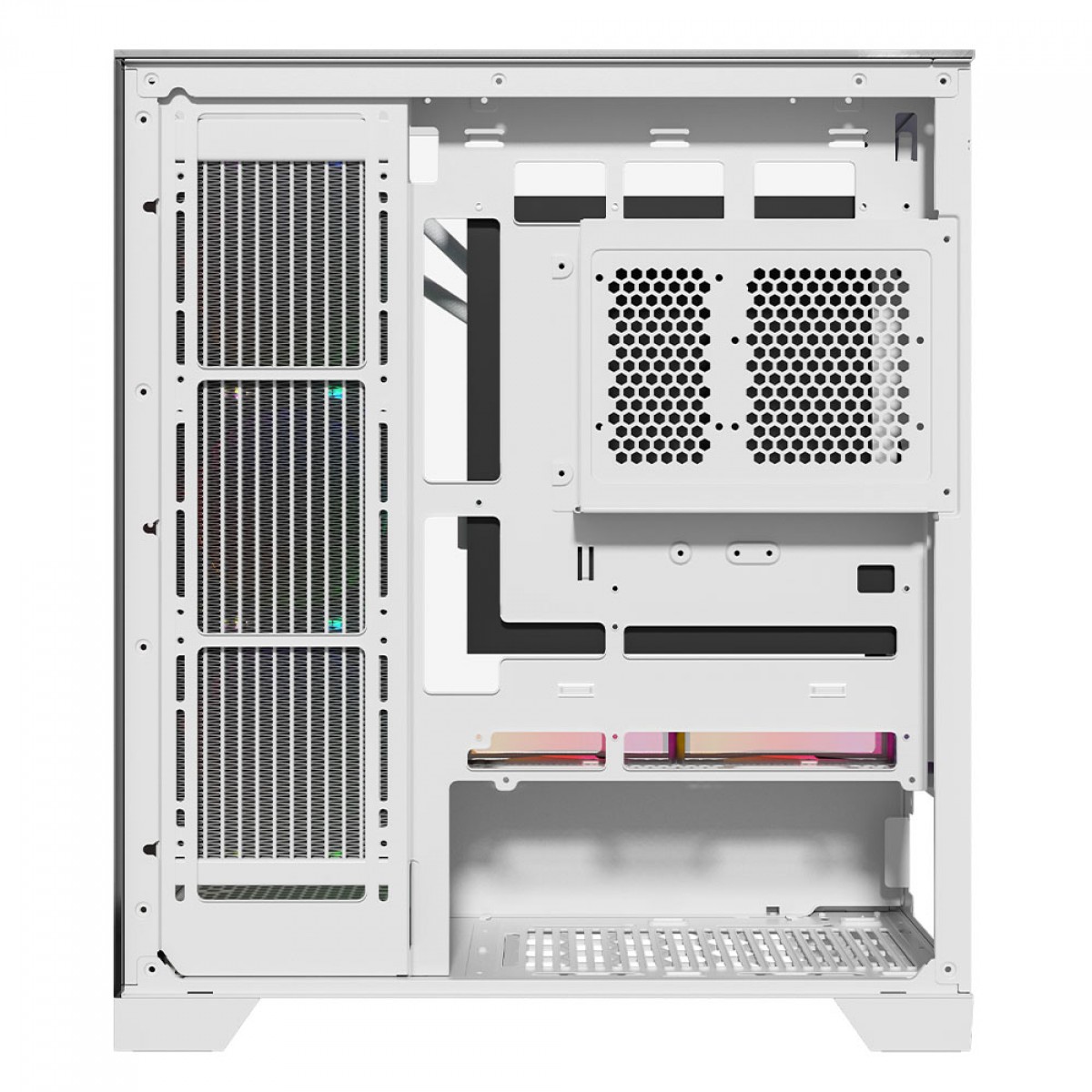Gabinete Gamer Liketec Empire Snow, Mid Tower, Vidro Temperado, ATX, Sem Fonte, Sem Fans, Branco