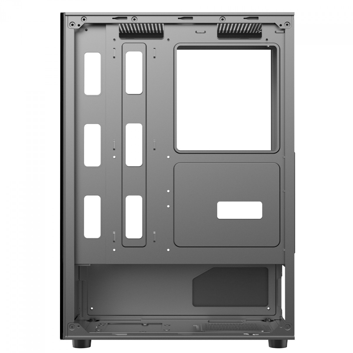 Gabinete Gamer Liketec Heydar Dark, Mid Tower, Cube Design, ATX, Vidro Temperado, Preto, Sem Fan, LC-CB-HEYDAR-2084