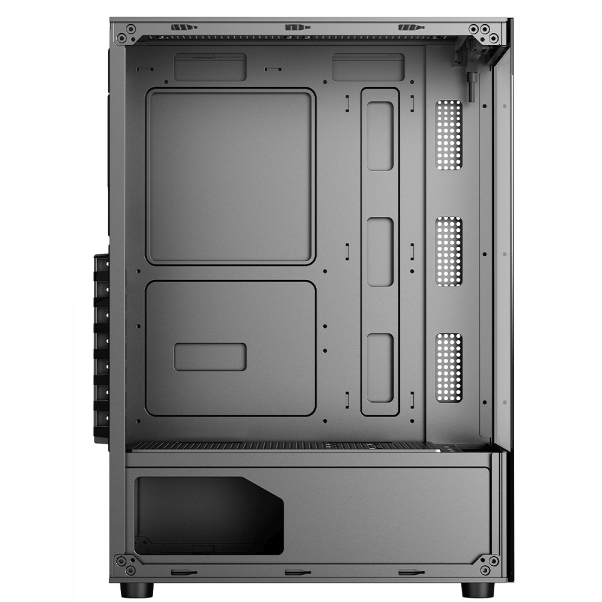 Gabinete Gamer Liketec Heydar Dark, Mid Tower, Cube Design, ATX, Vidro Temperado, Preto, Sem Fan, LC-CB-HEYDAR-2084