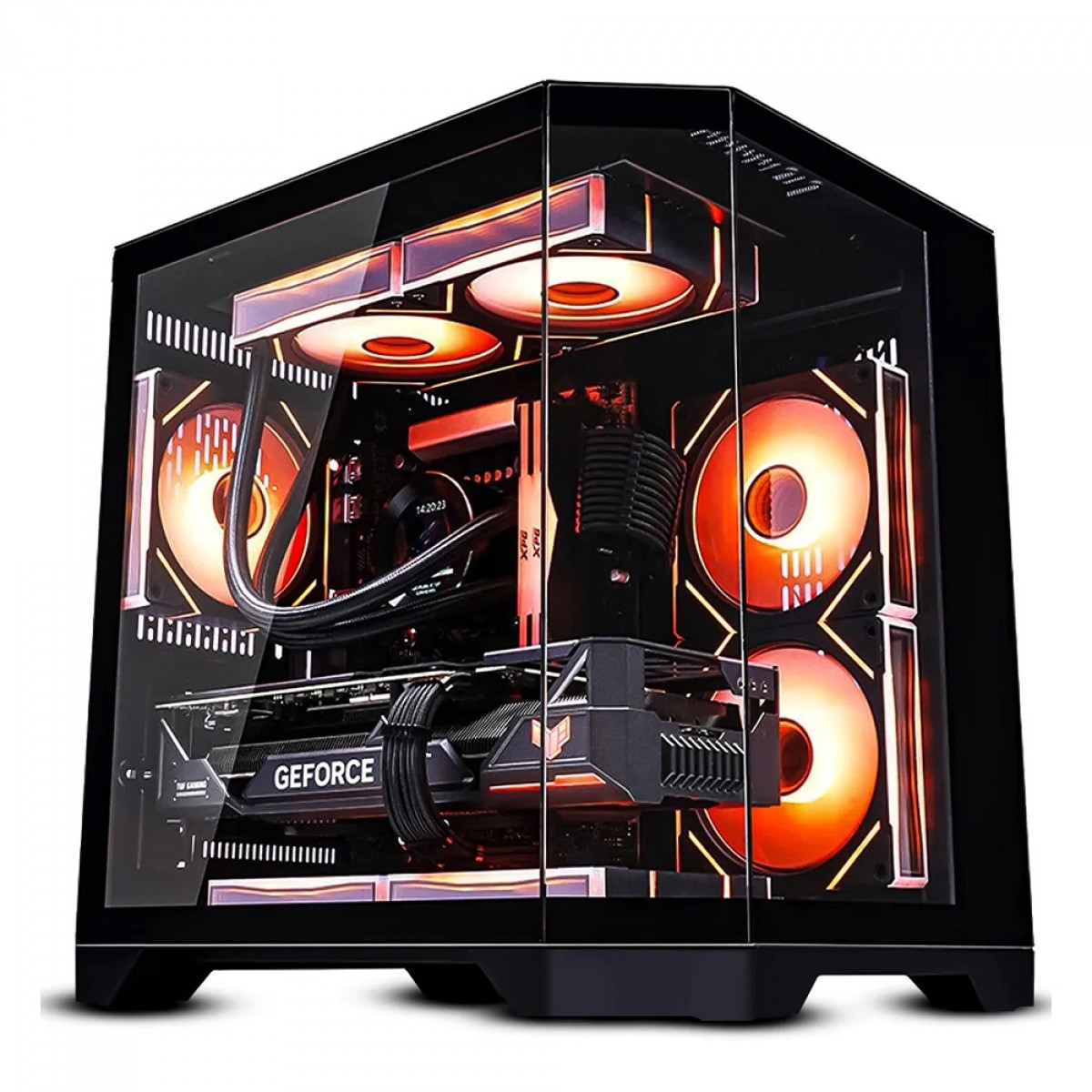 Gabinete Gamer Liketec Impossible Dark, Aquário, Mini Tower, Vidro Temperado, MATX, Sem Fonte, Sem Fans, Preto