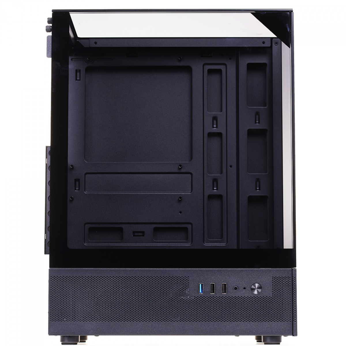 Gabinete Gamer Liketec Kingdom Dark, Mid Tower, Vidro Temperado, ATX, Sem Fonte, Sem Fans, Preto