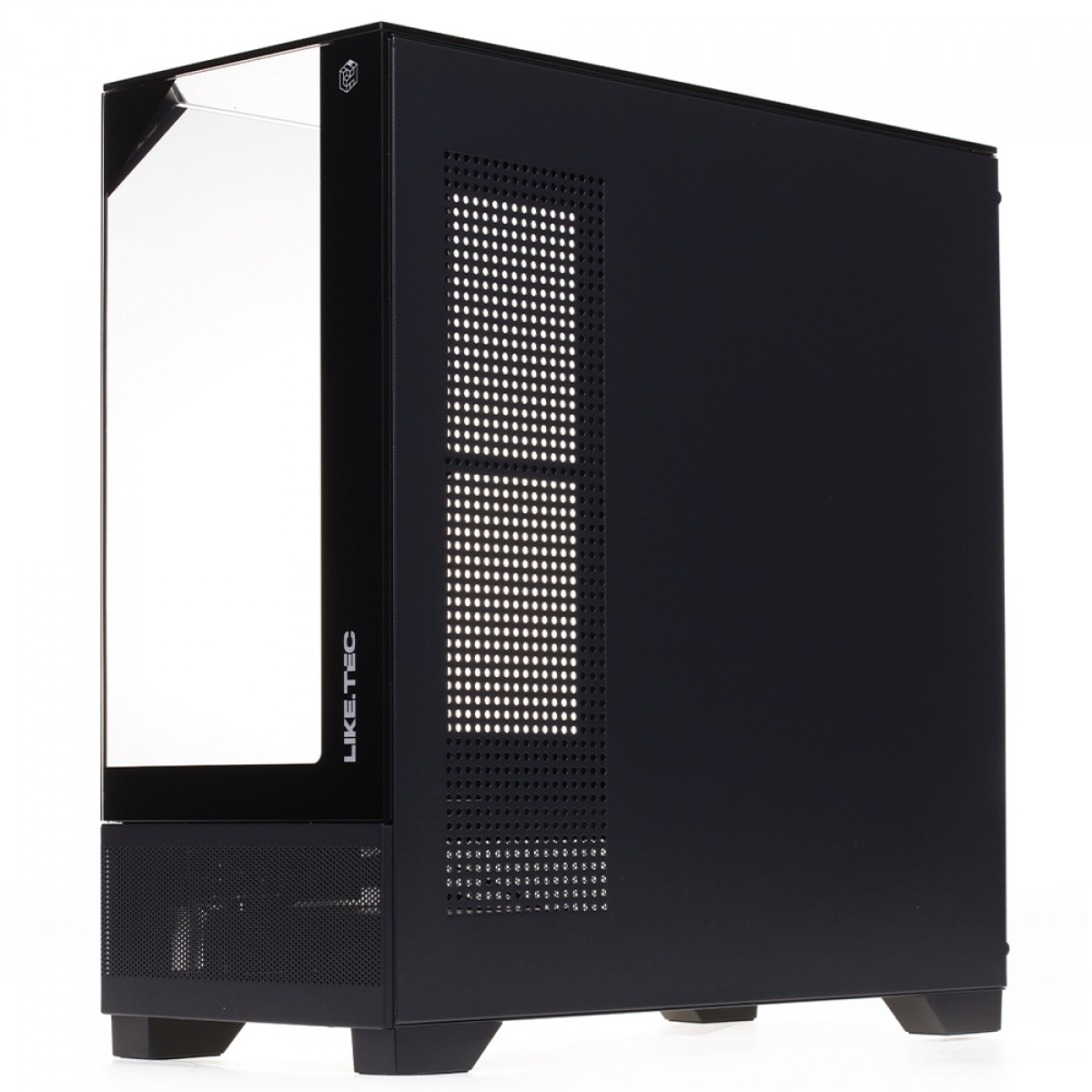 Gabinete Gamer Liketec Kingdom Dark, Mid Tower, Vidro Temperado, ATX, Sem Fonte, Sem Fans, Preto