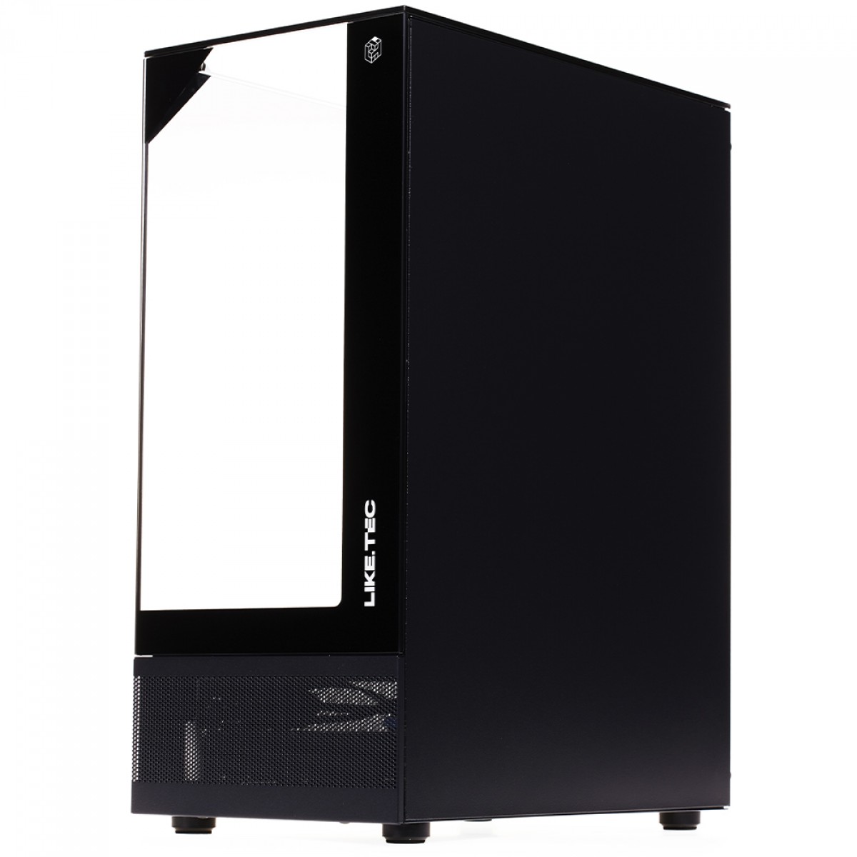 Gabinete Gamer Liketec Mahal Dark, Mid Tower, Vidro Temperado, MATX, Sem Fonte, Sem Fans, Preto