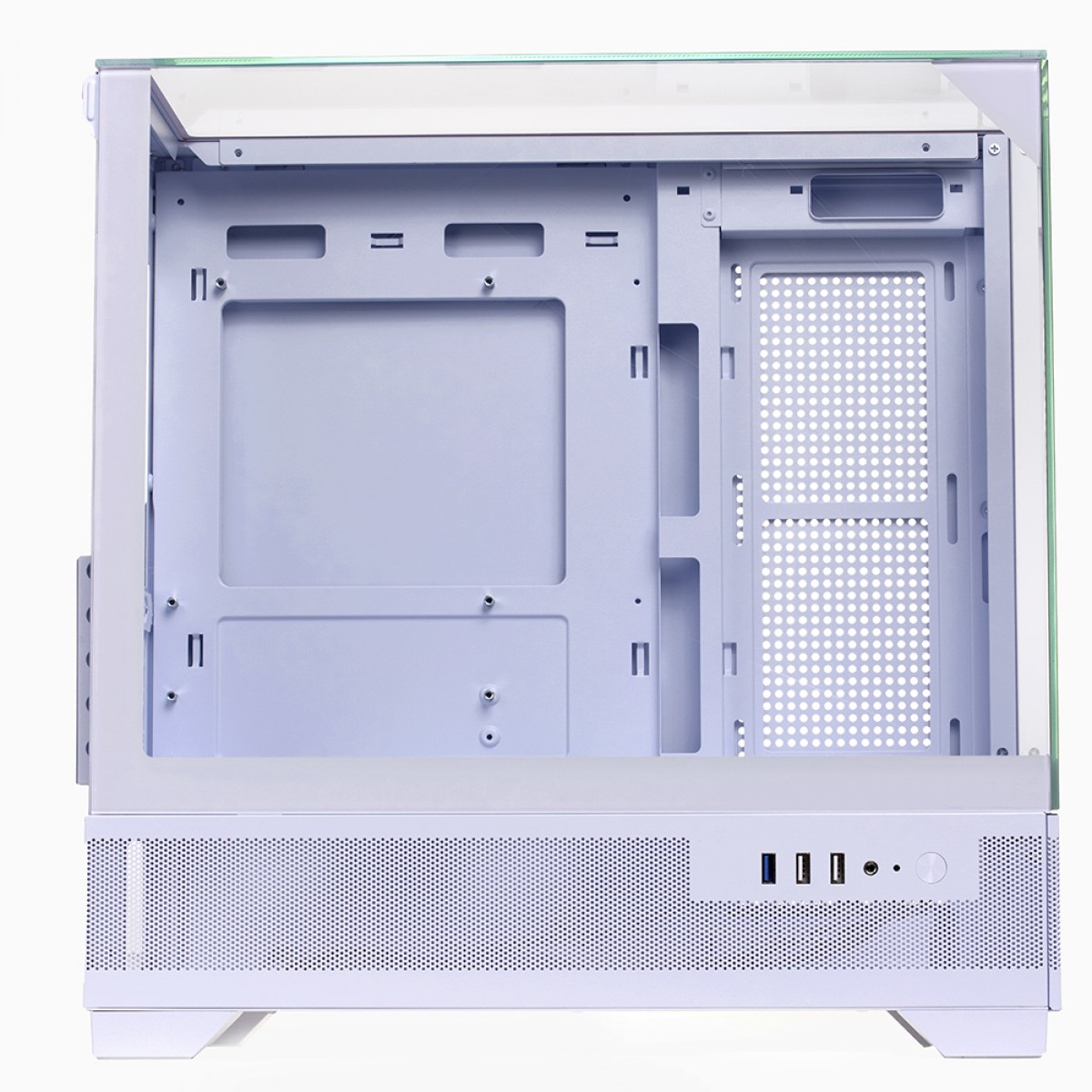 Gabinete Gamer Liketec Mahal Snow, Mid Tower, Vidro Temperado, MATX, Sem Fonte, Sem Fans, Branco