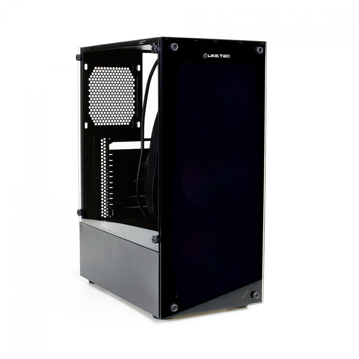 Gabinete Gamer Liketec Matrix, Mid Tower, Vidro Temperado, ATX, Black, Sem Fonte, Sem Fan
