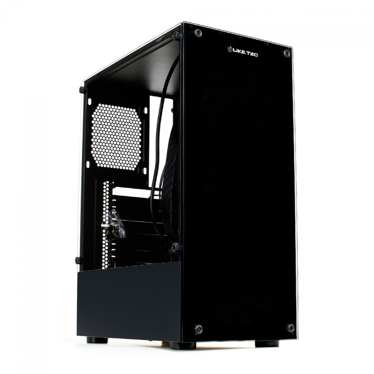 Gabinete Gamer Liketec Matrix, Mid Tower, Vidro Temperado, ATX, Black, Sem Fonte, Sem Fan