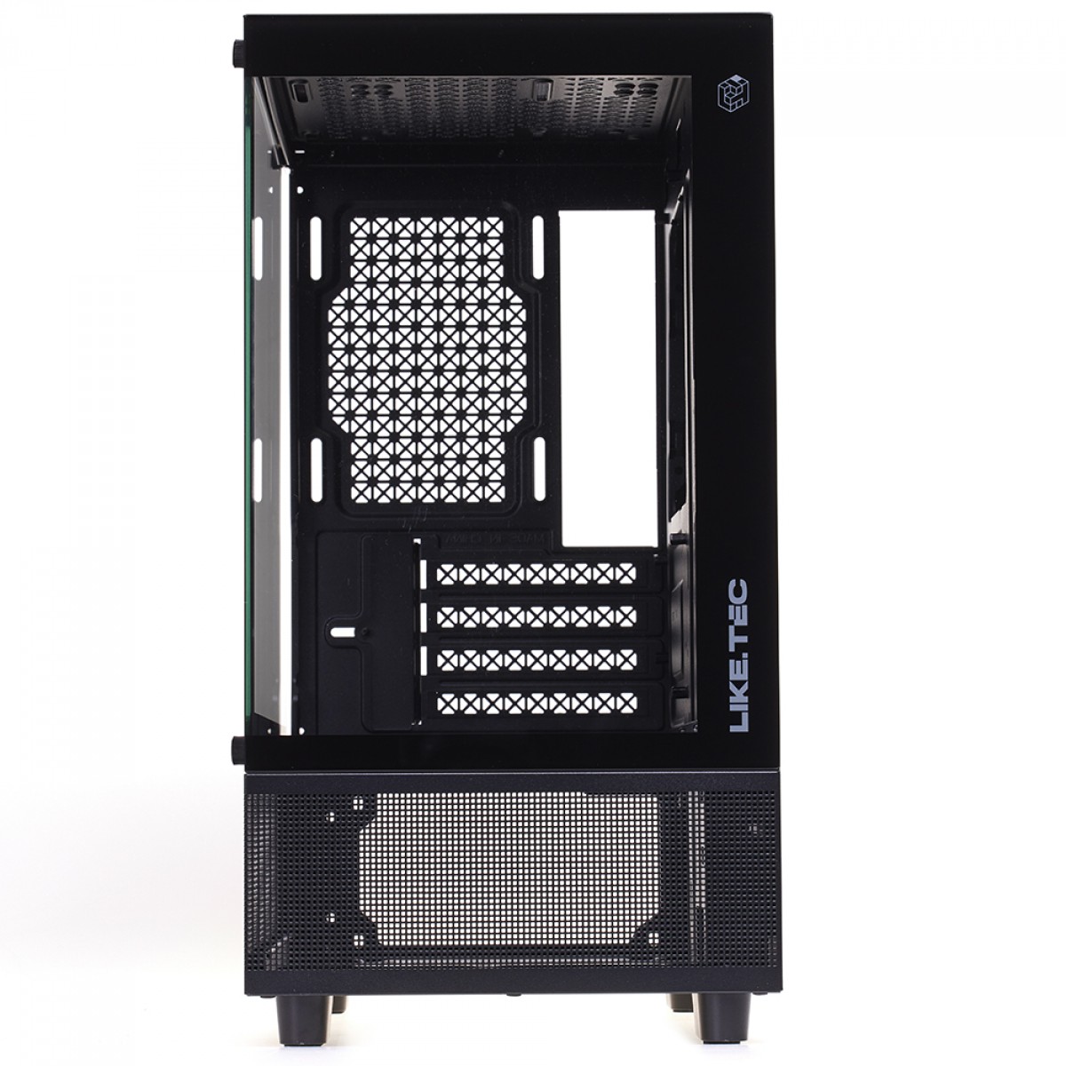 Gabinete Gamer Liketec Opera Dark, Mid Tower, Vidro Temperado, M-ATX, Black, Sem Fonte, Sem Fan, LC-CB-OPERA-2086