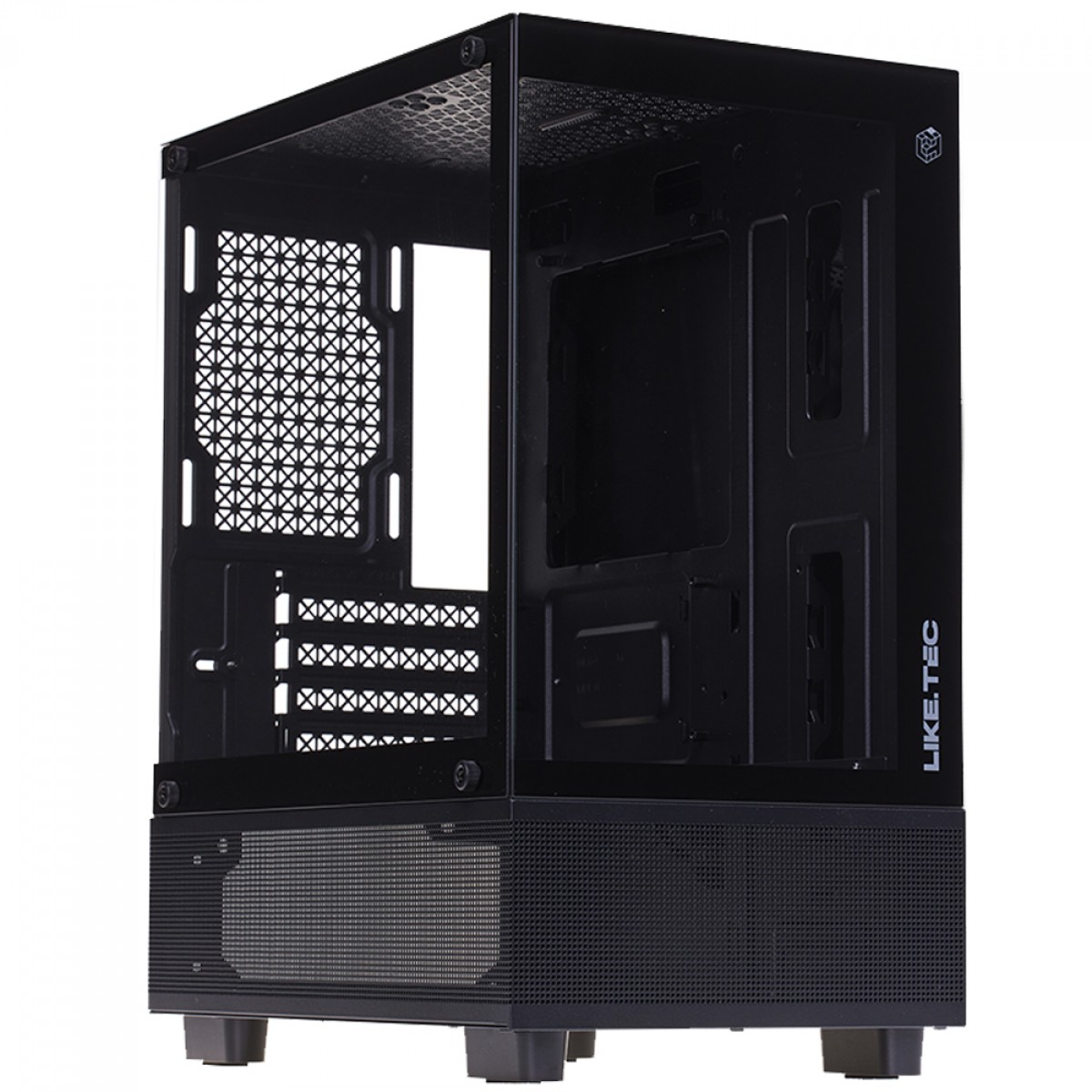 Gabinete Gamer Liketec Opera Dark, Mid Tower, Vidro Temperado, M-ATX, Black, Sem Fonte, Sem Fan, LC-CB-OPERA-2086