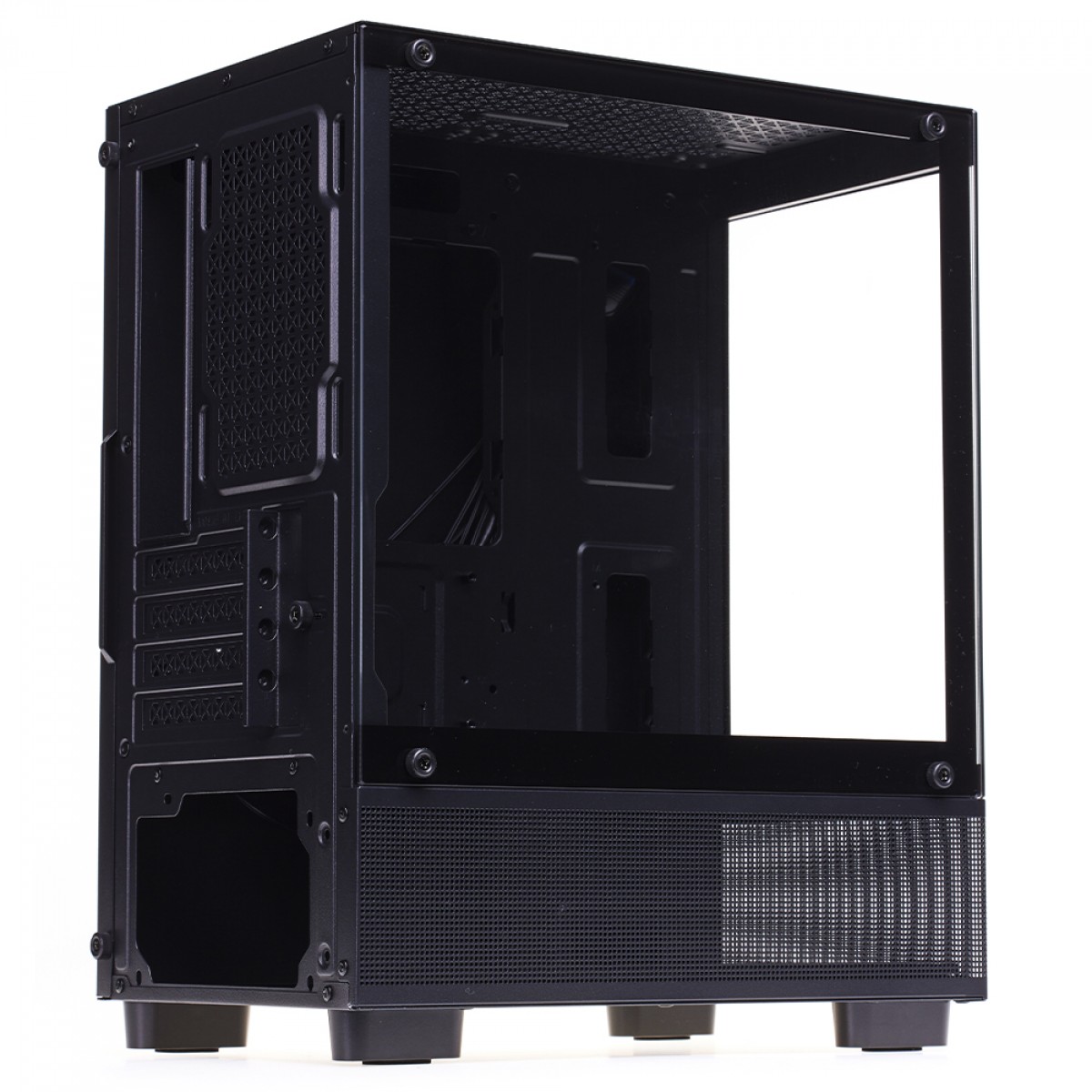 Gabinete Gamer Liketec Opera Dark, Mid Tower, Vidro Temperado, M-ATX, Black, Sem Fonte, Sem Fan, LC-CB-OPERA-2086