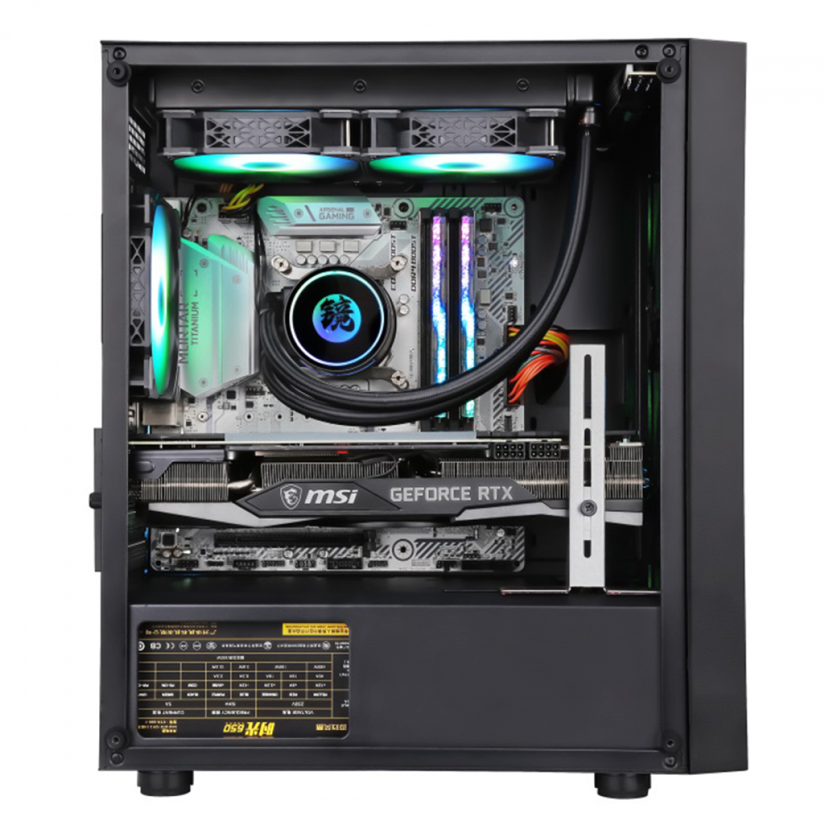 Gabinete Gamer Liketec Orbital Dark, Mid Tower, Vidro Temperado, RGB, M-ATX, Black, Sem Fonte, Com 3 Fans, LC-MT-ORBITAL-2049