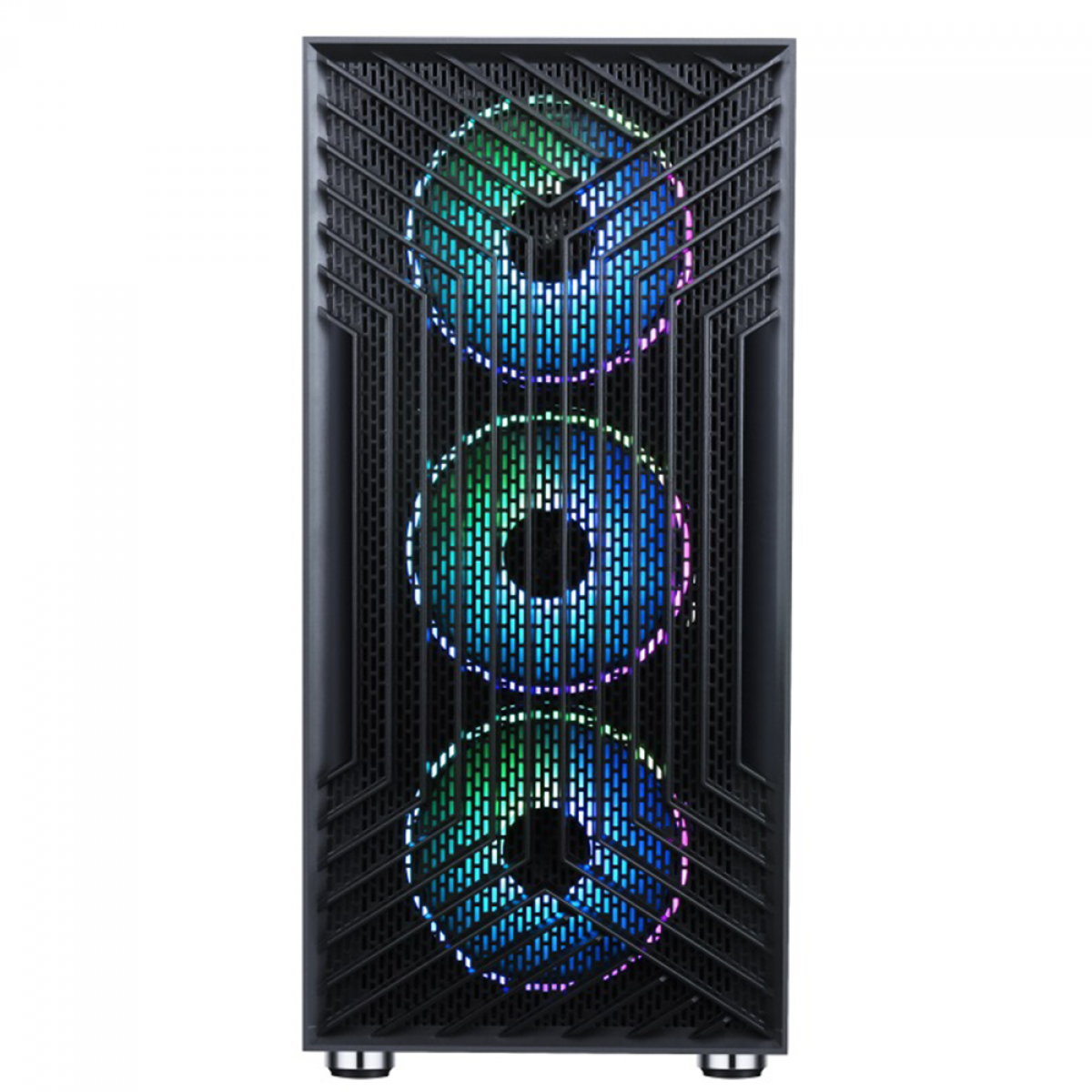 Gabinete Gamer Liketec Orbital Dark, Mid Tower, Vidro Temperado, RGB, M-ATX, Black, Sem Fonte, Com 3 Fans, LC-MT-ORBITAL-2049