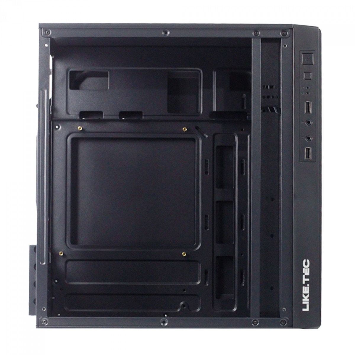 Gabinete Gamer Liketec Prime RGB, Mid Tower, Acrílico, M-ATX, Black, Sem Fonte, Com 1 Fan 