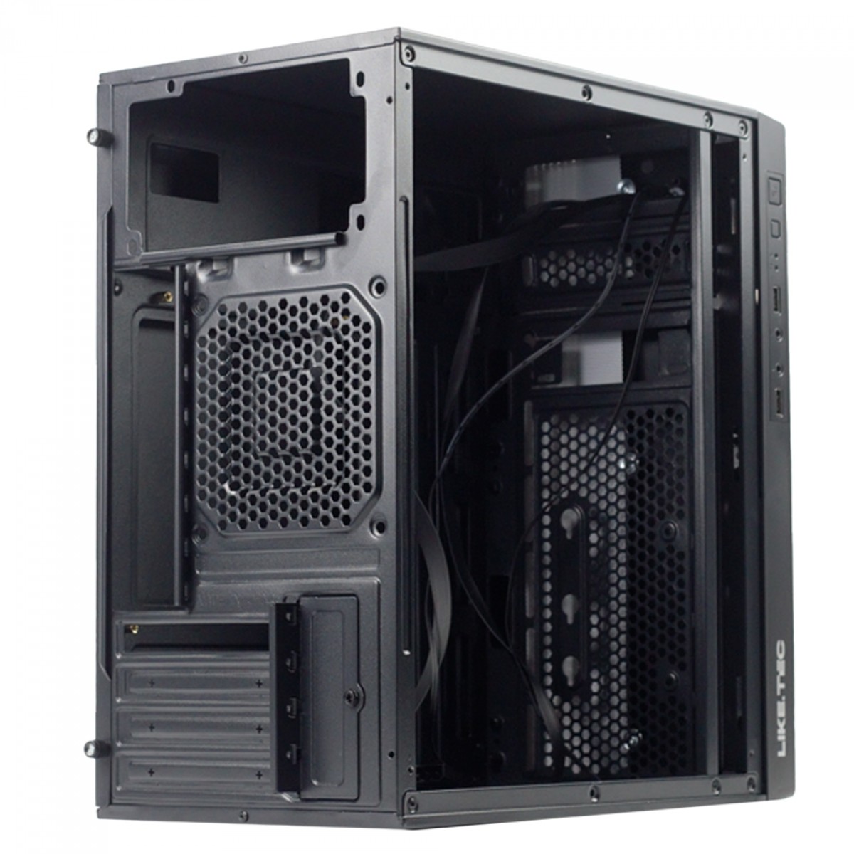 Gabinete Gamer Liketec Prime RGB, Mid Tower, Acrílico, M-ATX, Black, Sem Fonte, Com 1 Fan 