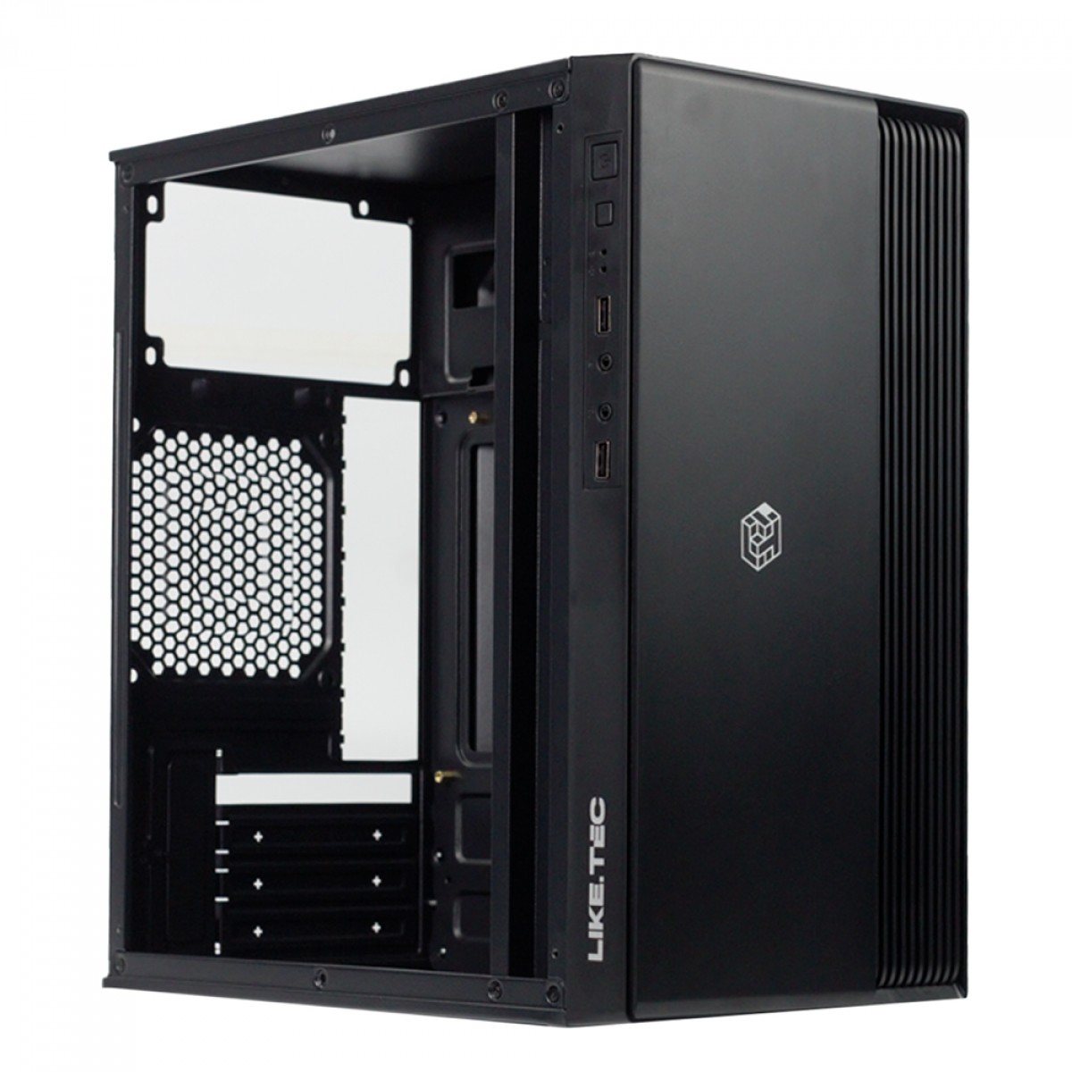 Gabinete Gamer Liketec Prime RGB, Mid Tower, Acrílico, M-ATX, Black, Sem Fonte, Sem Fan