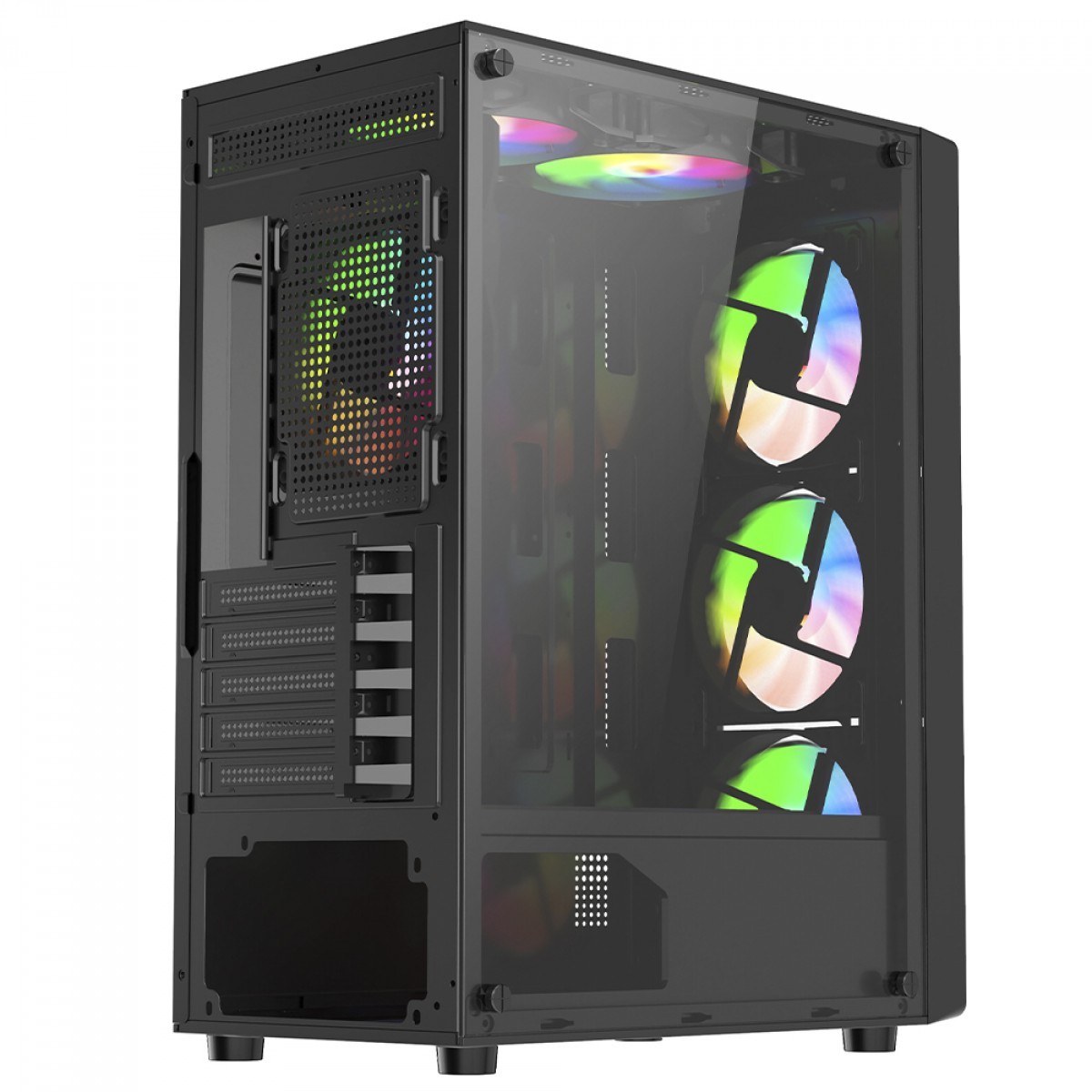 Gabinete Gamer Liketec Sigma, Mid Tower, Vidro Temperado, ATX, Sem Fonte, Com 3 Fans