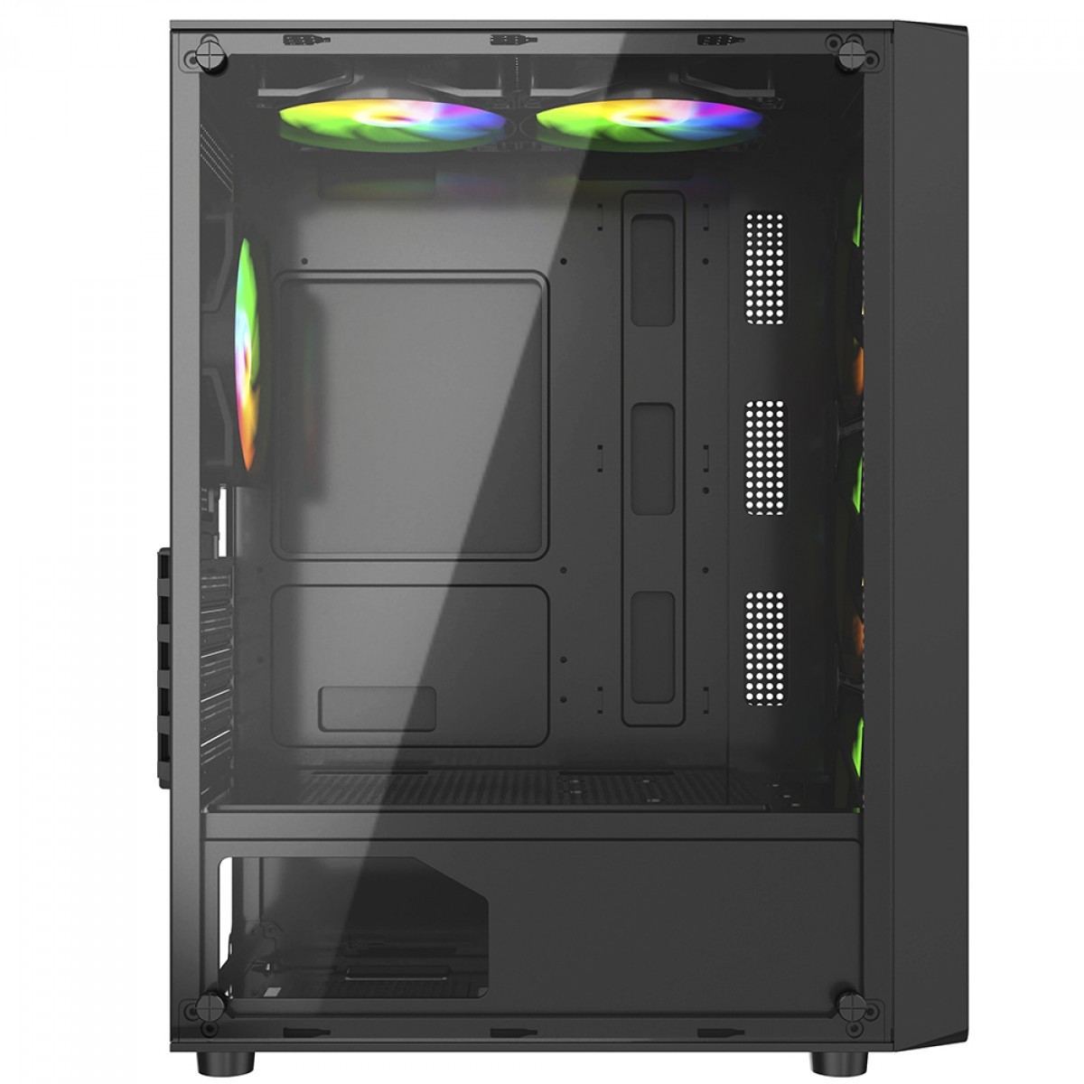 Gabinete Gamer Liketec Sigma, Mid Tower, Vidro Temperado, ATX, Sem Fonte, Com 3 Fans