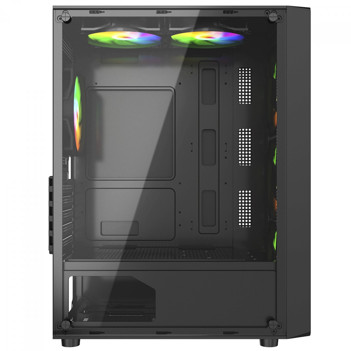 Gabinete Gamer Liketec Sigma, RGB, Mid Tower, Vidro Temperado, ATX, Sem Fonte, Com 4 Fans, LC-MT-SIGMA-2023