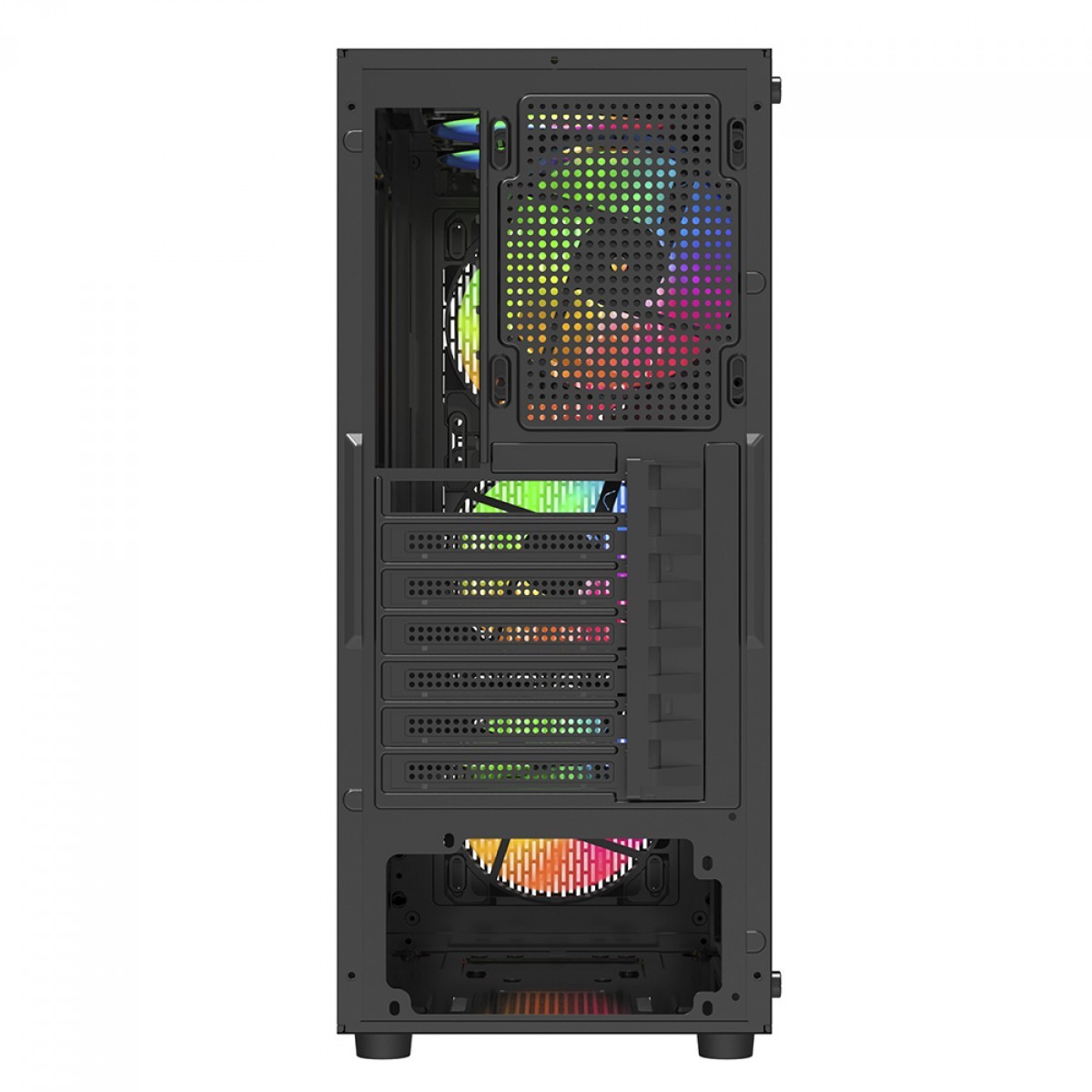 Gabinete Gamer Liketec Storm Mesh, Mid Tower, Vidro Temperado, ATX, Sem Fonte, Com 3 Fans