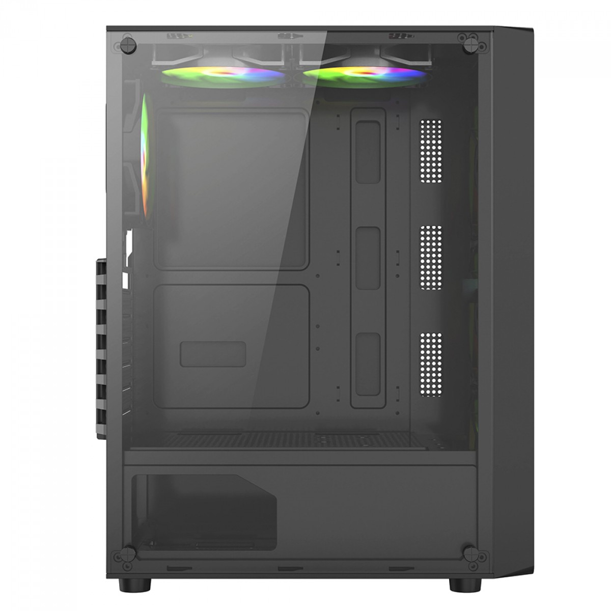 Gabinete Gamer Liketec Storm, RGB, Mid Tower, Vidro Temperado, ATX, Sem Fonte, Com 4 Fans