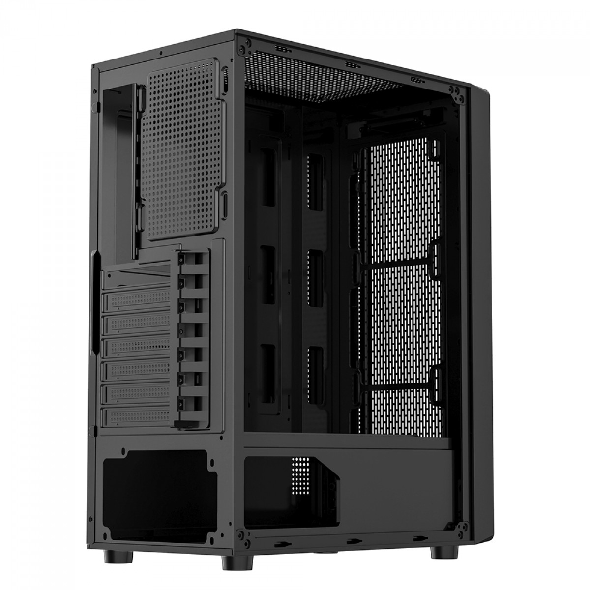 Gabinete Gamer Liketec Storm, RGB, Mid Tower, Vidro Temperado, ATX, Sem Fonte, Com 4 Fans