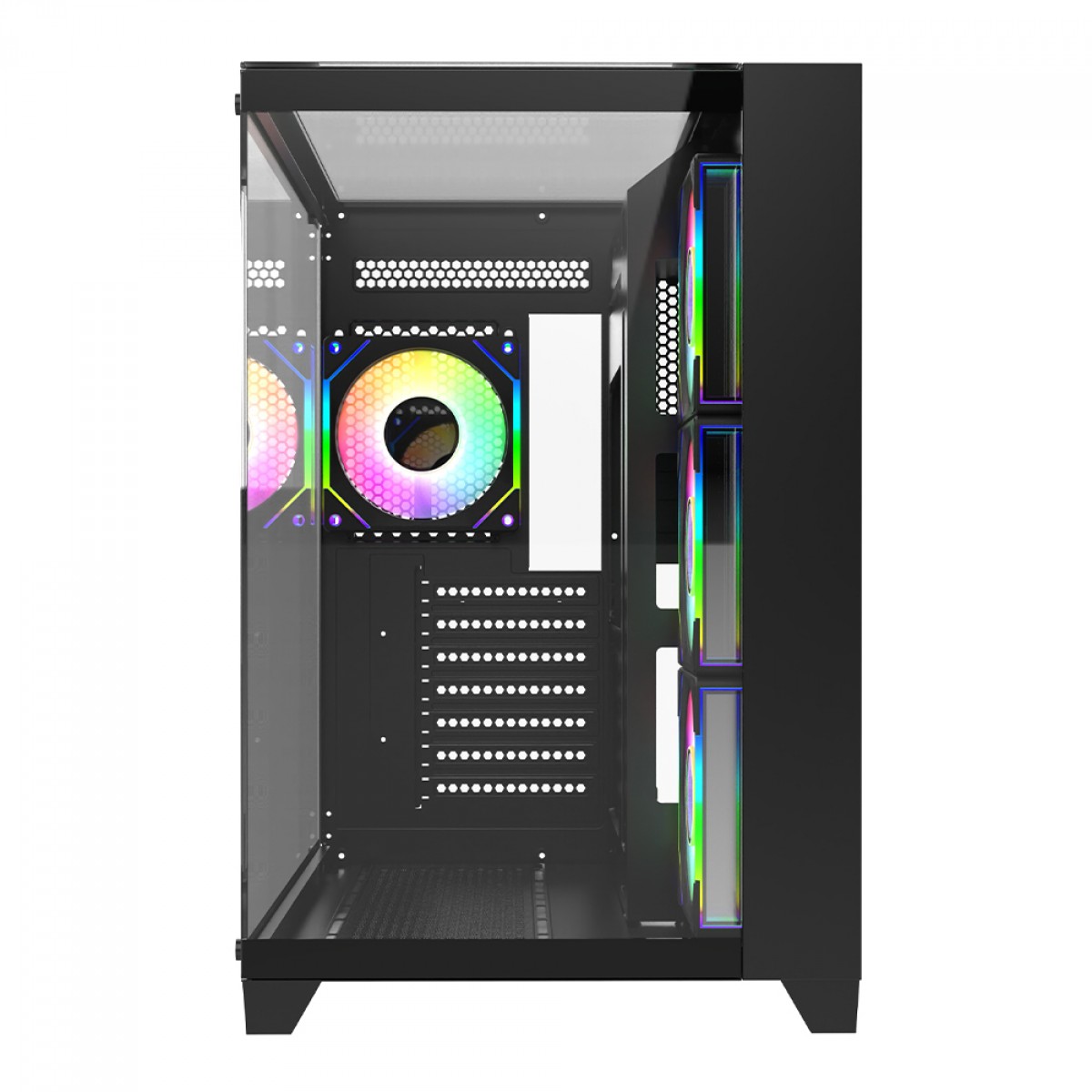 Gabinete Gamer Liketec Zeus Pro Glass, Mid Tower, Vidro Temperado, ATX, Black, Sem Fonte, Sem Fan, LC-CB3X3-ZEUS-2089
