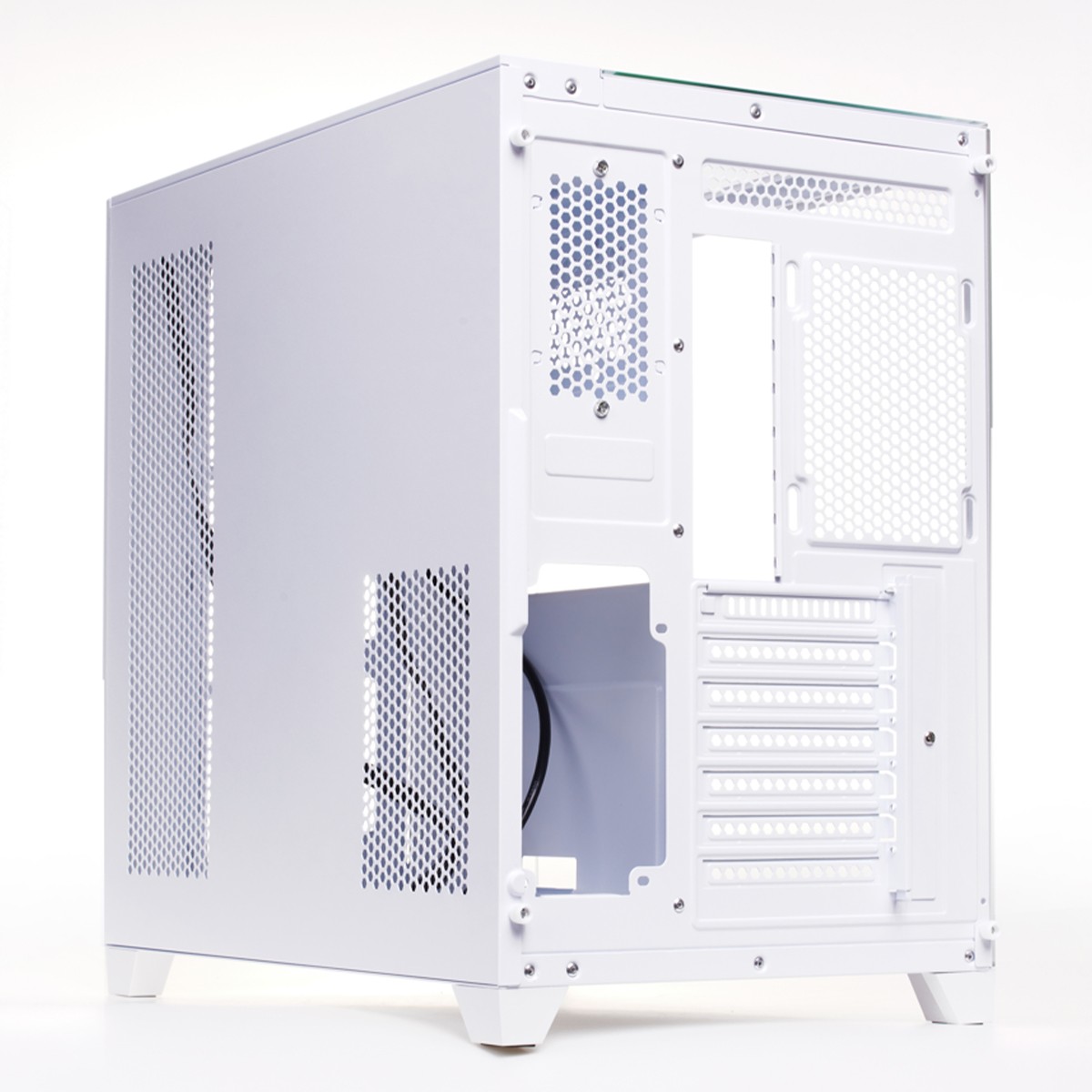 Gabinete Gamer Liketec Zeus Pro Snow, Mid Tower, Vidro Temperado, ATX, White, Sem Fonte, Sem Fan