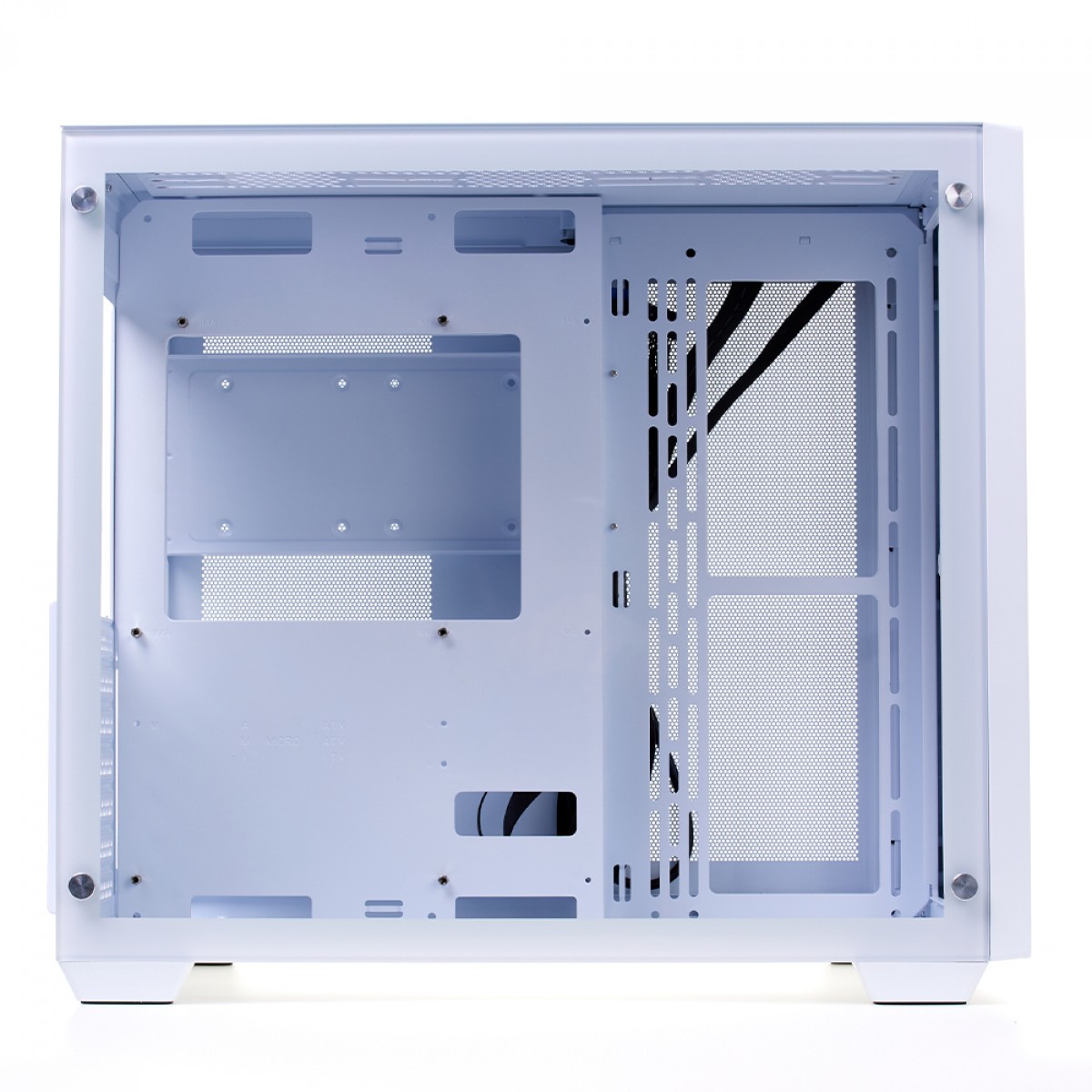 Gabinete Gamer Liketec Zeus V2 Snow, Mid Tower, Vidro Temperado, ATX, White, Sem Fonte, Sem Fan