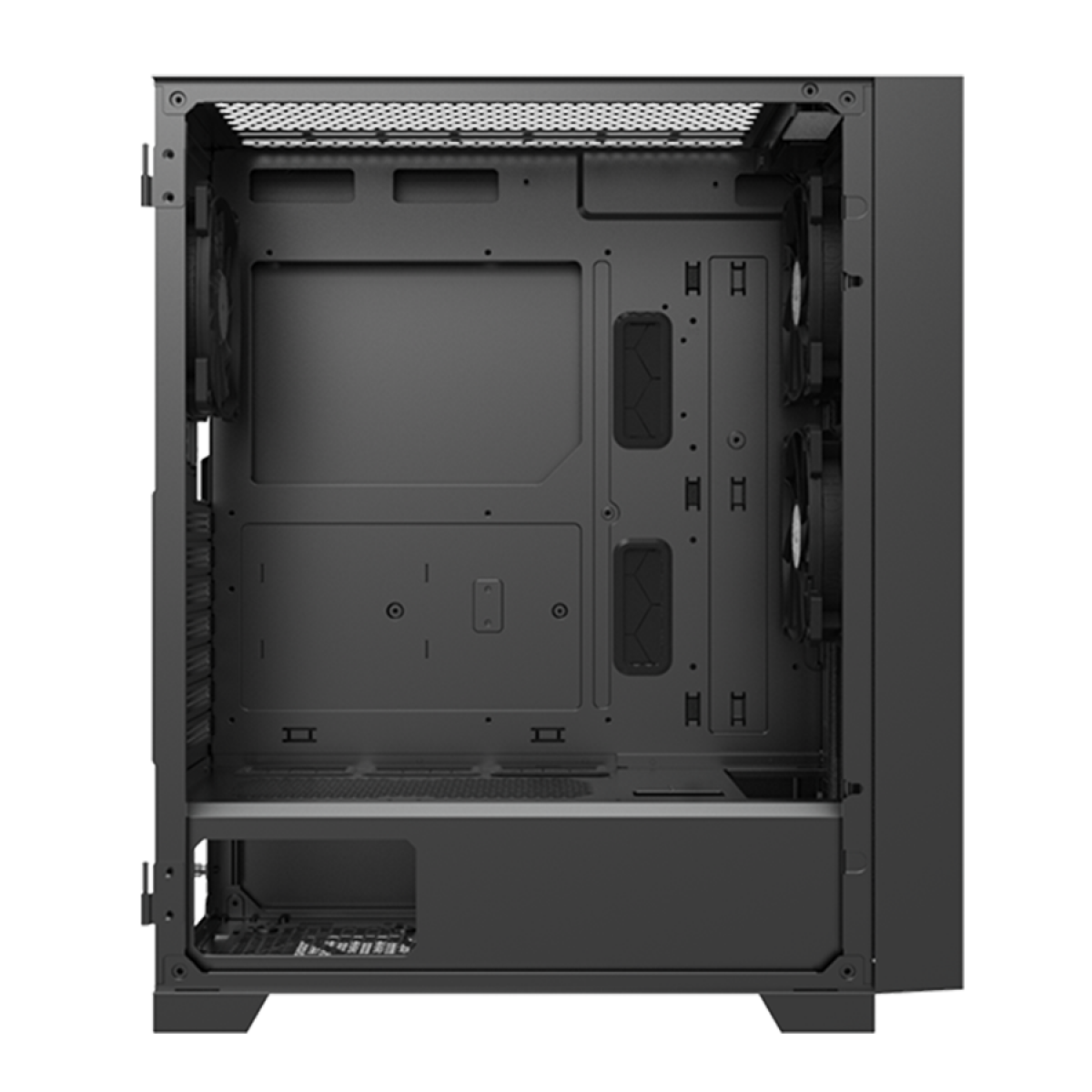 Gabinete Gamer Montech Air 1000 LITE, Mid Tower, Vidro Temperado, Black, ATX, Sem Fonte, Com 3 Fans