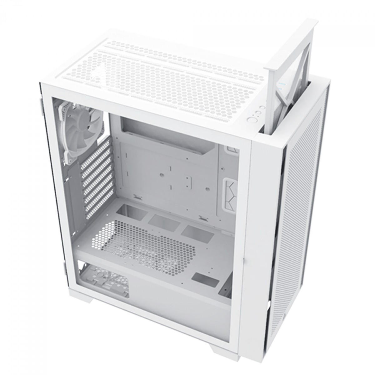 Gabinete Gamer Montech Air 1000 LITE, Mid Tower, Vidro Temperado, White, ATX, Sem Fonte, Com 3 Fans