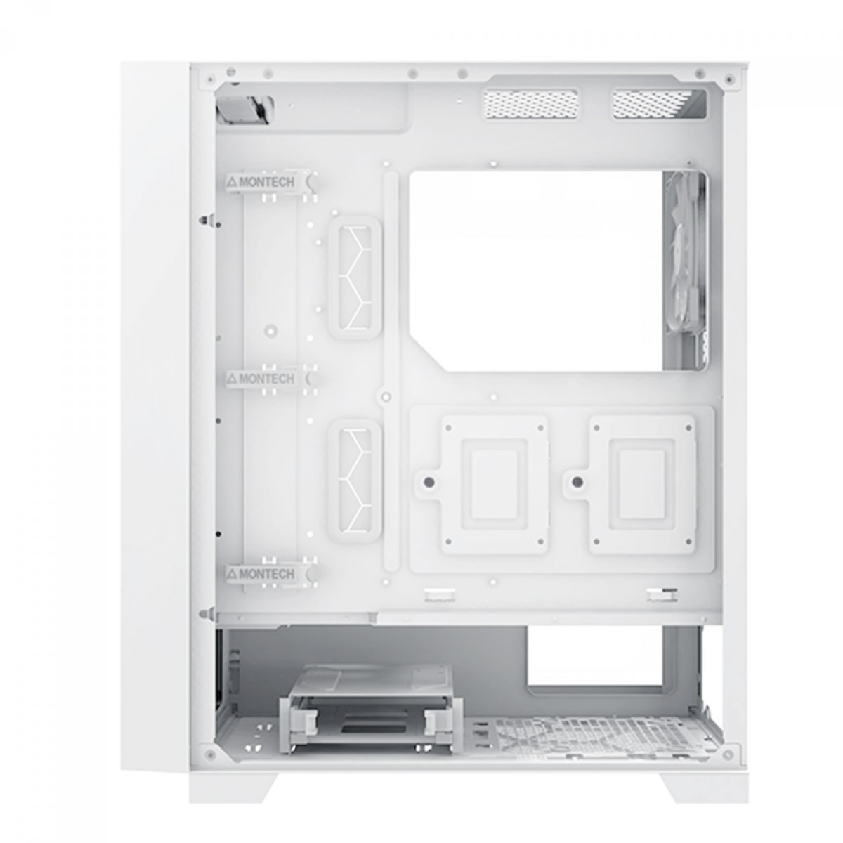 Gabinete Gamer Montech Air 1000 LITE, Mid Tower, Vidro Temperado, White, ATX, Sem Fonte, Com 3 Fans