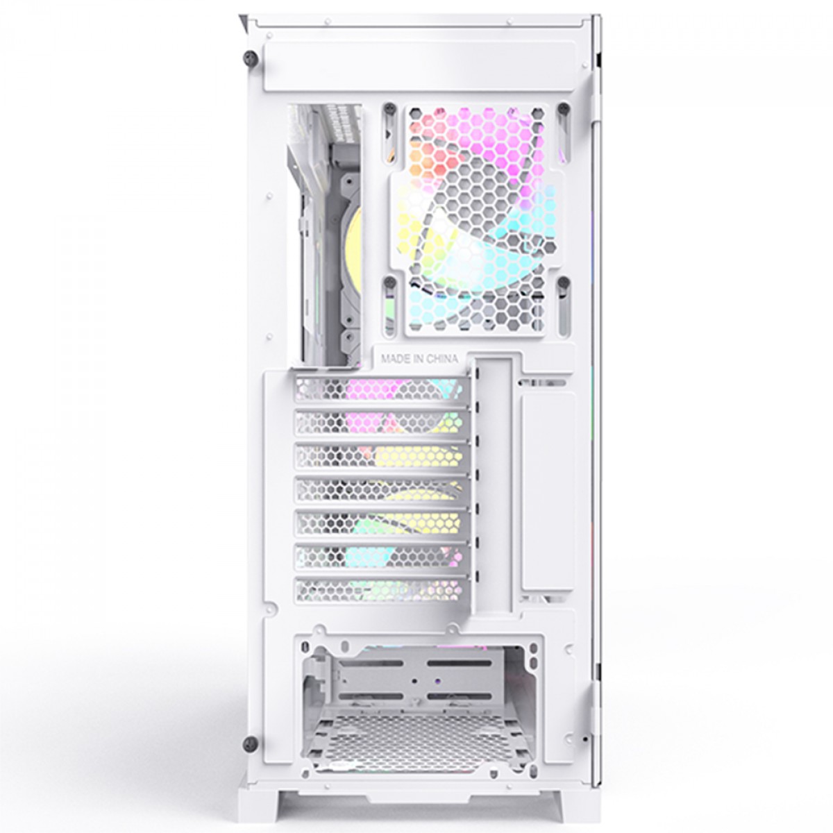 Gabinete Gamer Montech Air 1000 PREMIUM, Mid Tower, ARGB, Vidro Temperado, White, ATX, Sem Fonte, Com 4 Fans