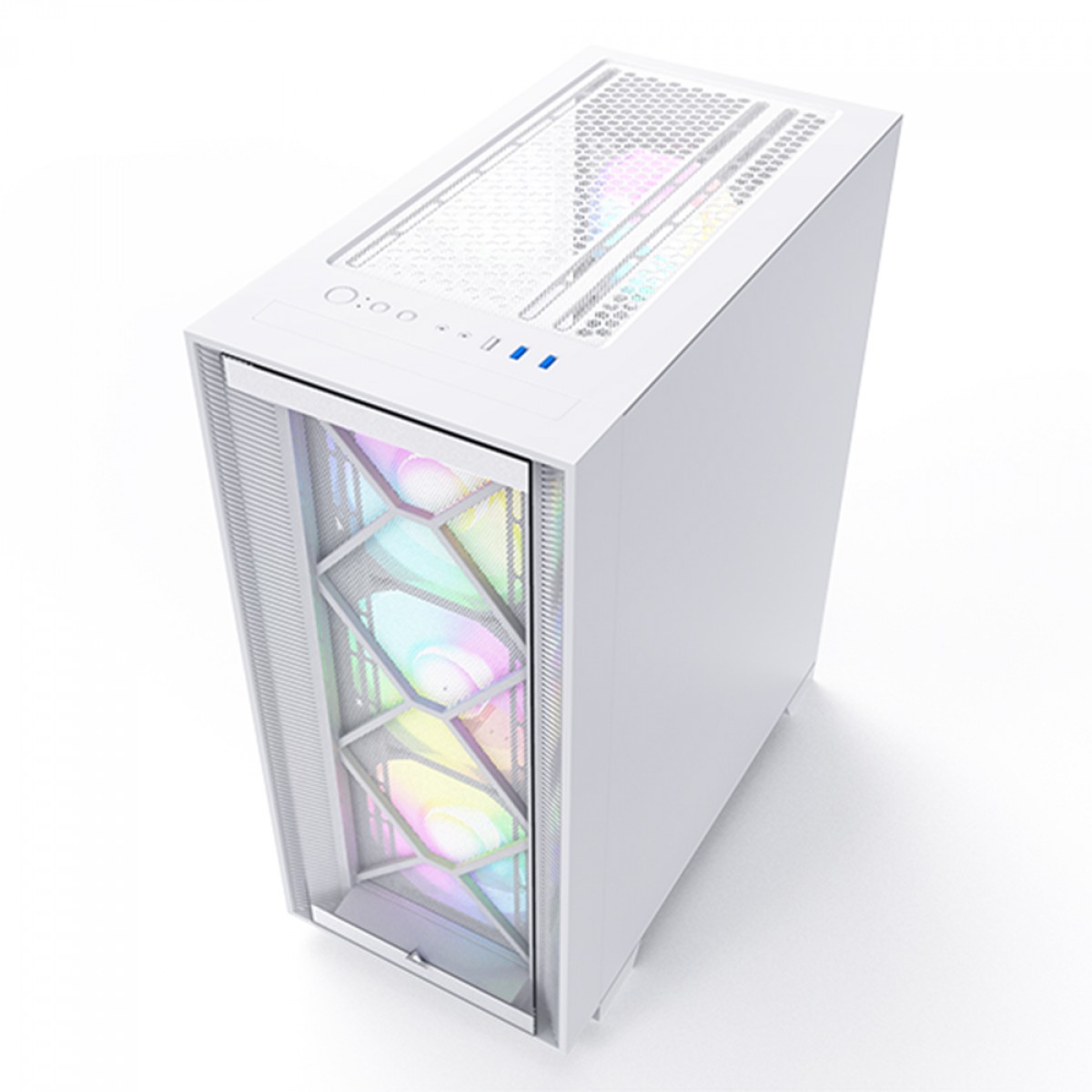 Gabinete Gamer Montech Air 1000 PREMIUM, Mid Tower, ARGB, Vidro Temperado, White, ATX, Sem Fonte, Com 4 Fans