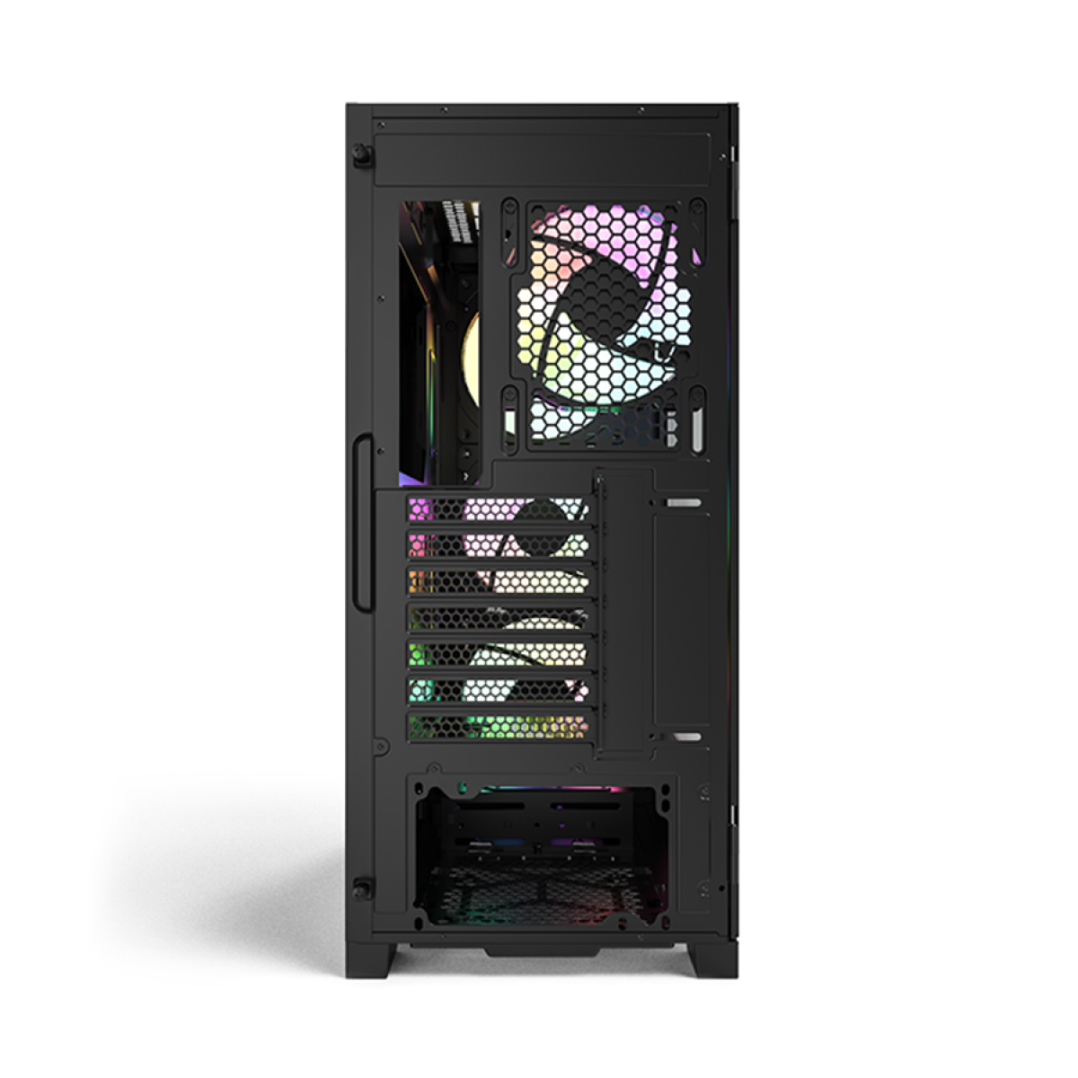 Gabinete Gamer Montech Air 1000 PREMIUM, Mid Tower, RGB, Vidro Temperado, Black, ATX, Sem Fonte, Com 4 Fans