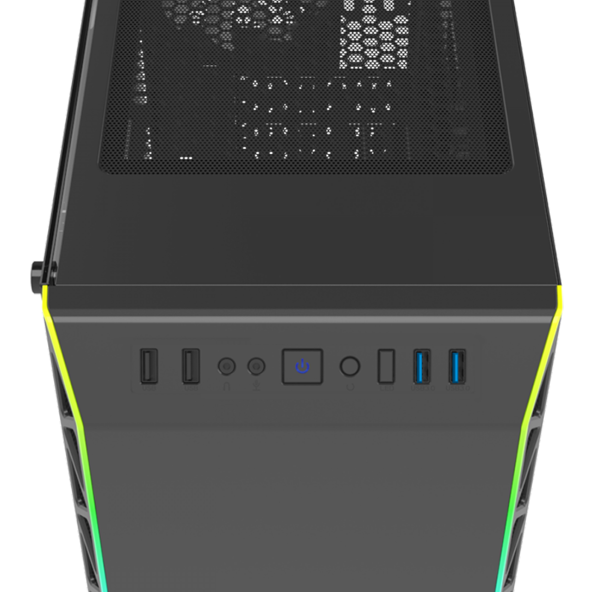 Gabinete Gamer Montech AIR 900 ARGB, Mid Tower, Vidro Temperado, Black, E-ATX, Sem Fonte, Com 2 Fans