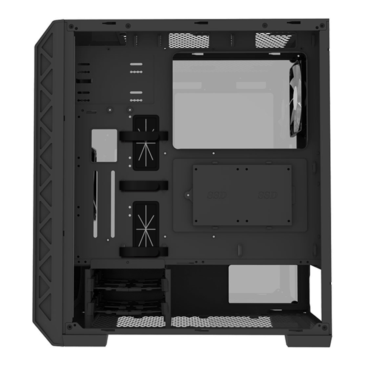 Gabinete Gamer Montech Air 900 Mesh, Mid Tower, Vidro Temperado, BLACK, ATX, Sem Fonte, Com 2 Fans