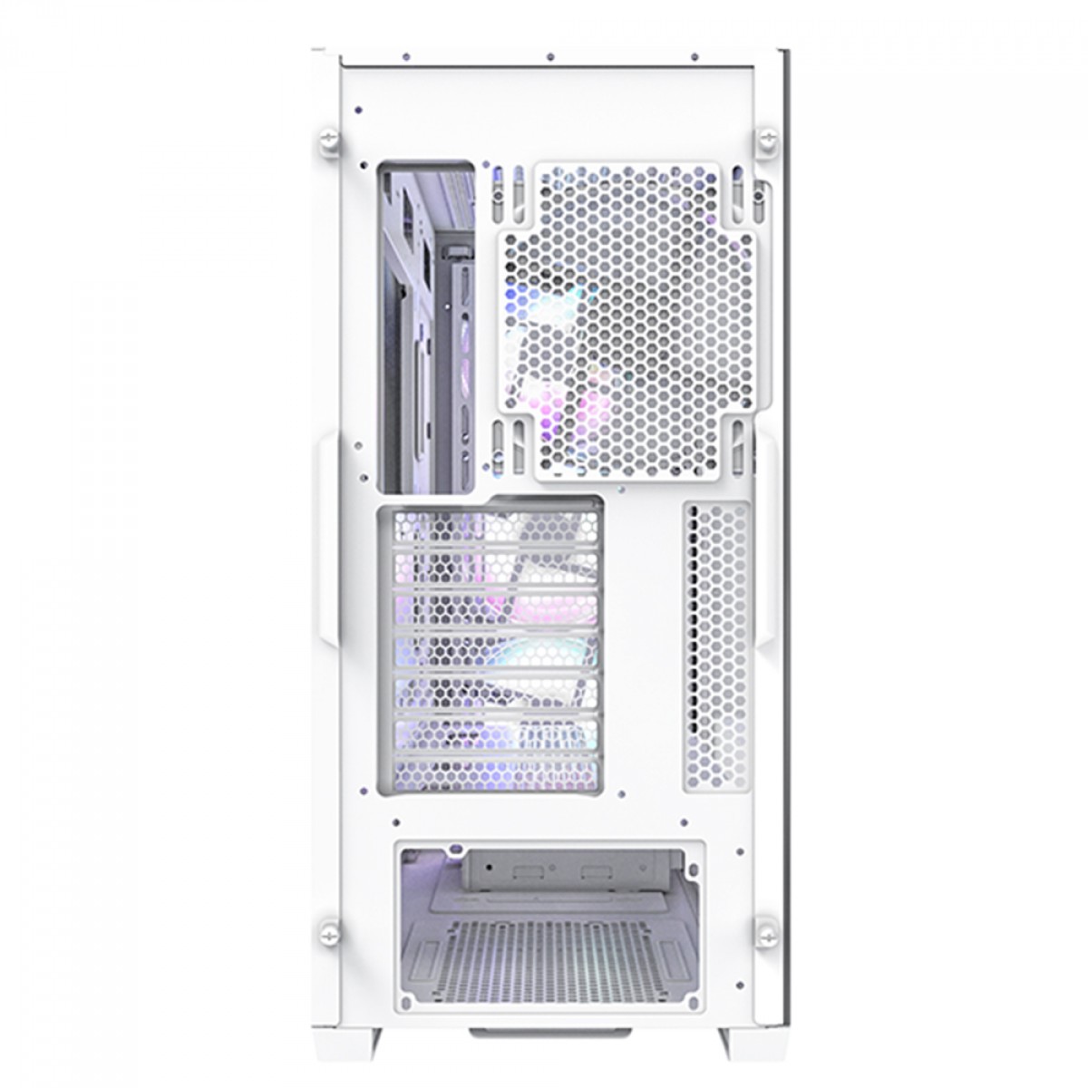 Gabinete Gamer Montech Air 903 Max, Mid Tower, E-ATX, White, Sem Fonte, Com 4 Fans