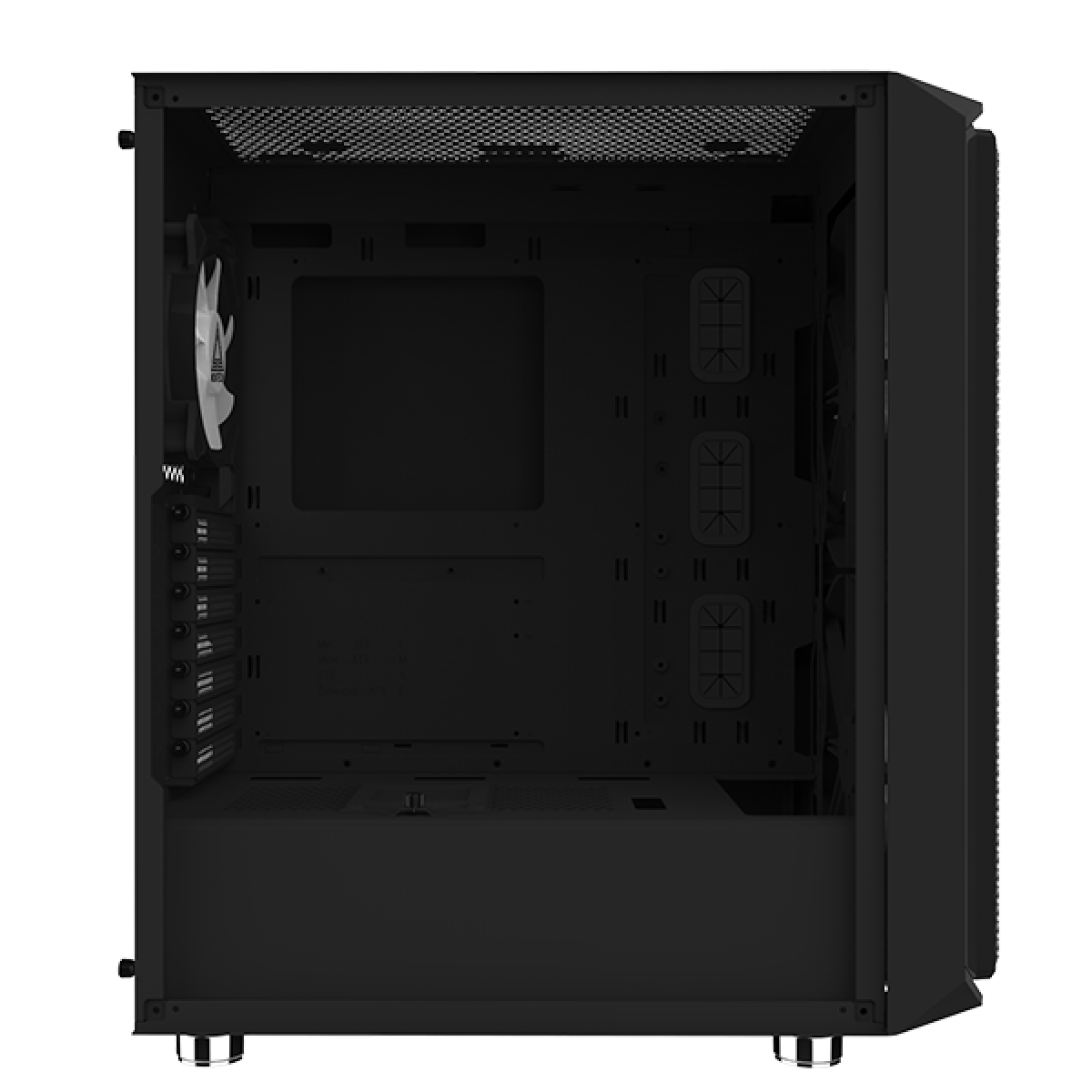 Gabinete Gamer Montech Air X ARGB, Mid Tower, Vidro Temperado, BLACK, E-ATX, Sem Fonte, Com 3 Fans ARGB