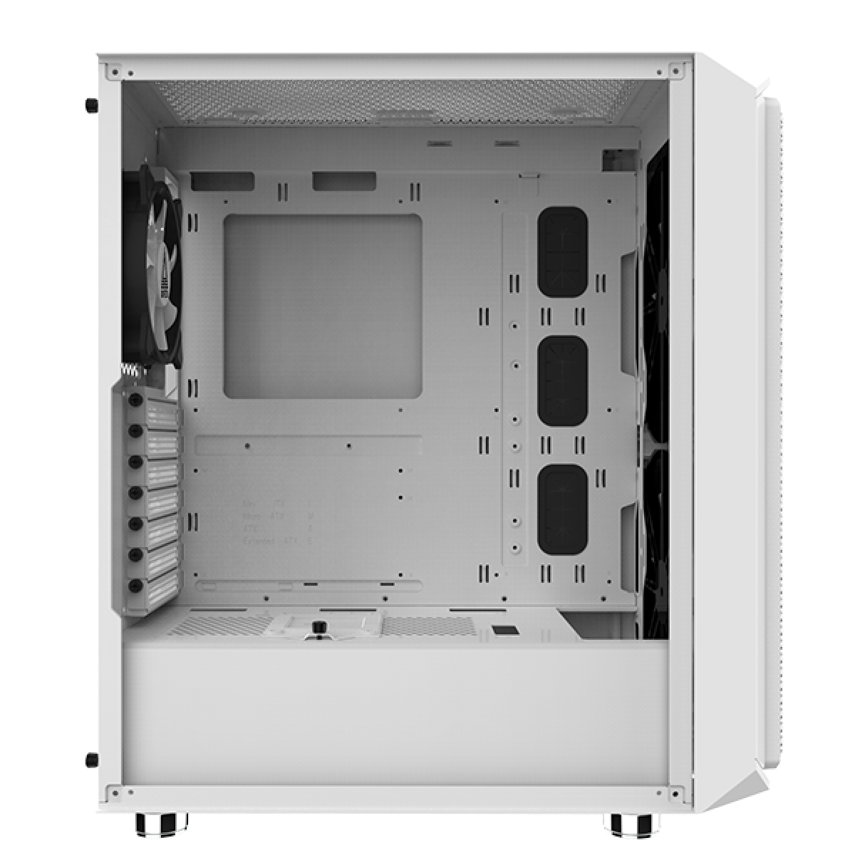 Gabinete Gamer Montech AIR X ARGB, Mid Tower, Vidro Temperado, White, E-ATX, Sem Fonte, Com 3 Fans