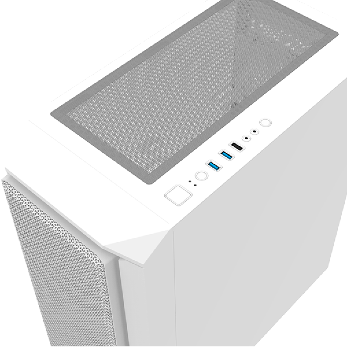 Gabinete Gamer Montech AIR X ARGB, Mid Tower, Vidro Temperado, White, E-ATX, Sem Fonte, Com 3 Fans