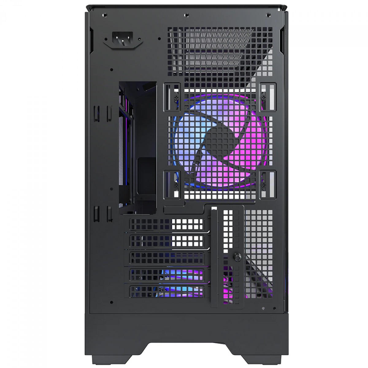 Gabinete Gamer Montech King 15 Pro, Vidro Temperado, Mini Tower, mATX, Com 4 Fans, Preto