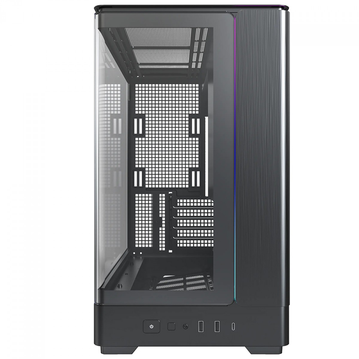 Gabinete Gamer Montech King 15, Vidro Temperado, Mini Tower, mATX, Sem Fans, Preto