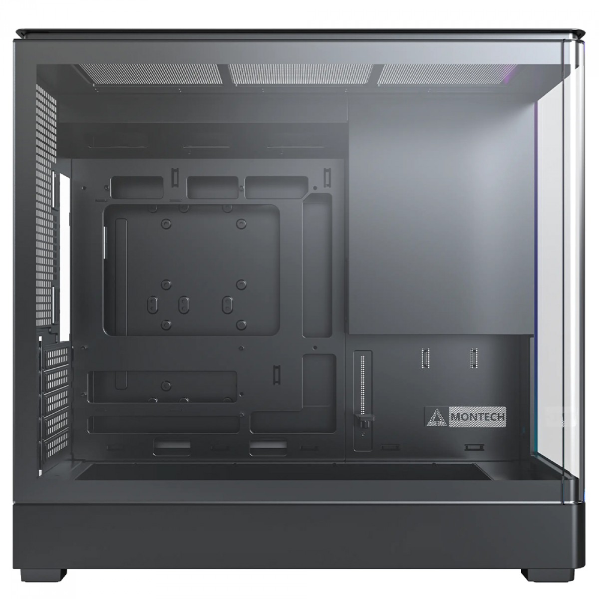 Gabinete Gamer Montech King 15, Vidro Temperado, Mini Tower, mATX, Sem Fans, Preto