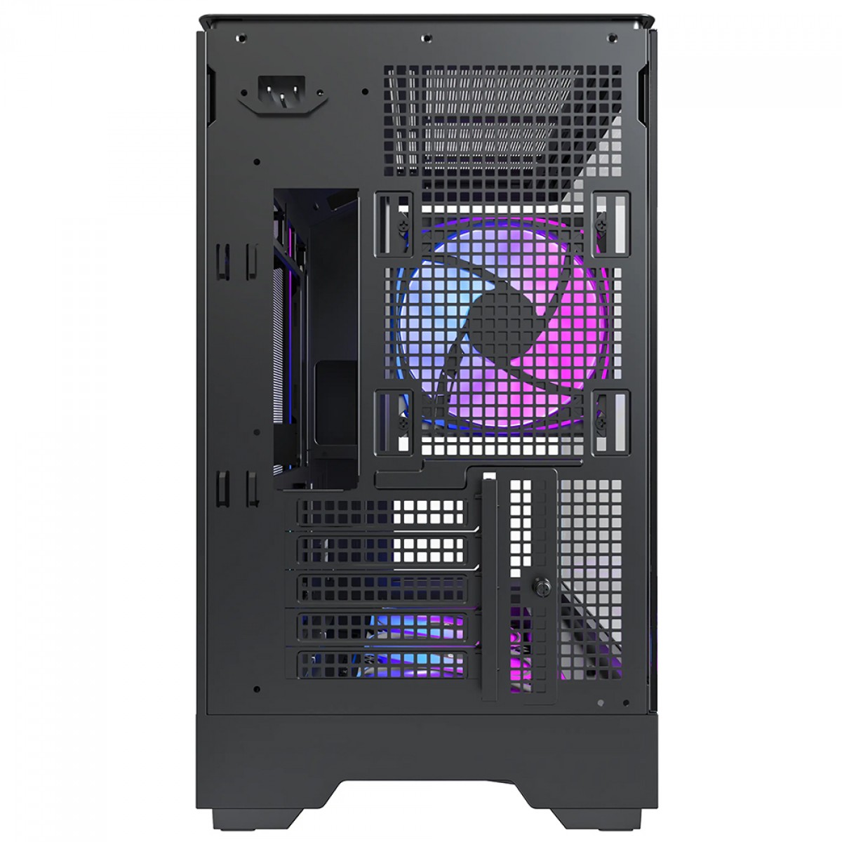 Gabinete Gamer Montech King 15, Vidro Temperado, Mini Tower, mATX, Sem Fans, Preto
