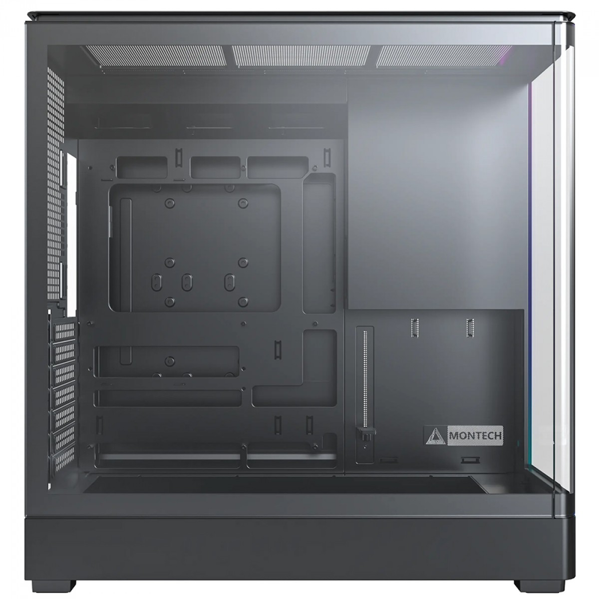 Gabinete Gamer Montech King 45, Vidro Temperado, Mid Tower, ATX, Sem Fans, Preto