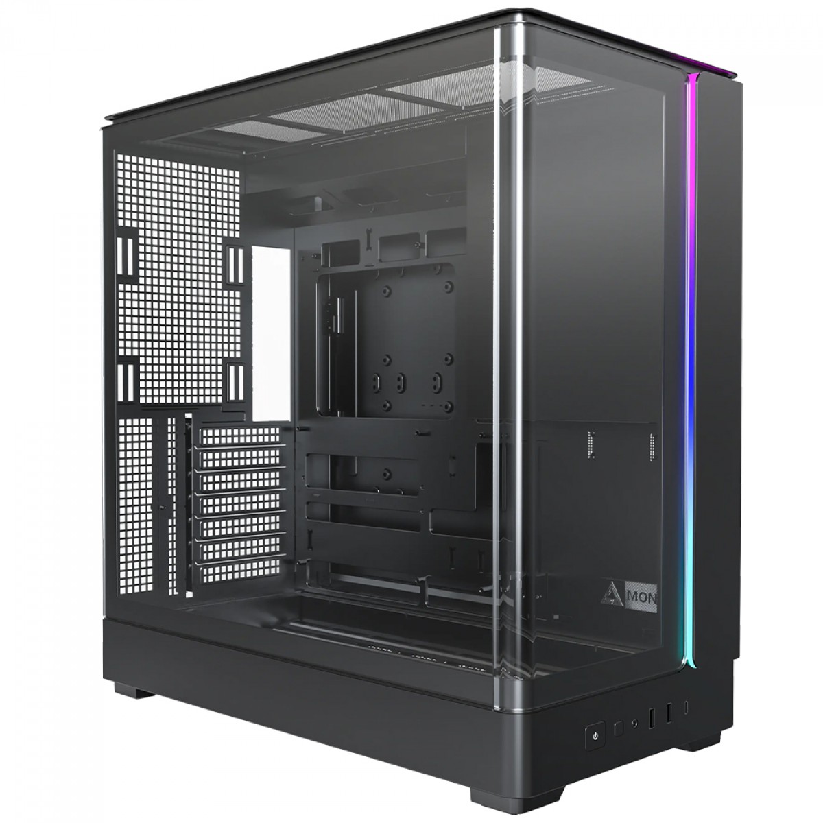 Gabinete Gamer Montech King 45, Vidro Temperado, Mid Tower, ATX, Sem Fans, Preto