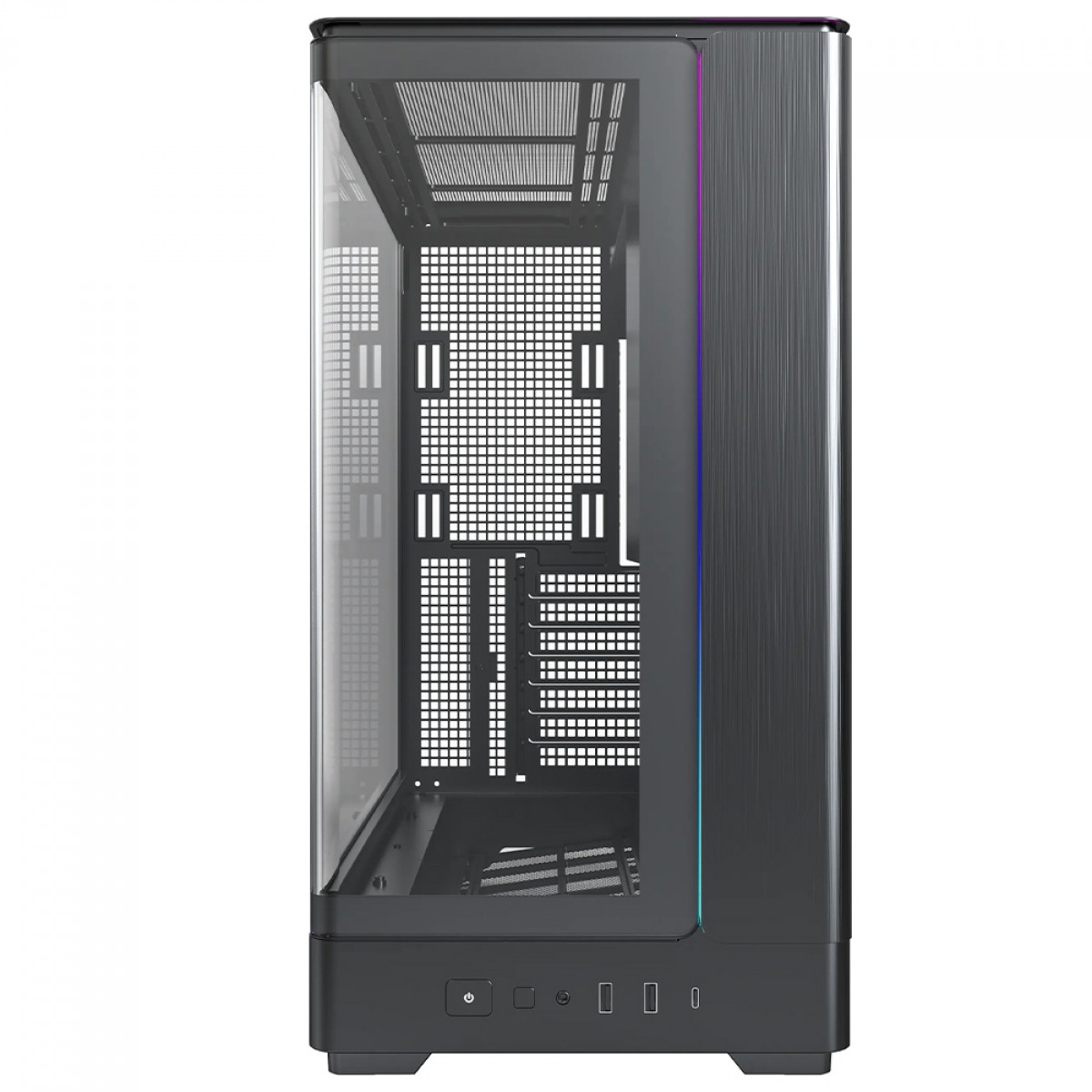 Gabinete Gamer Montech King 45, Vidro Temperado, Mid Tower, ATX, Sem Fans, Preto
