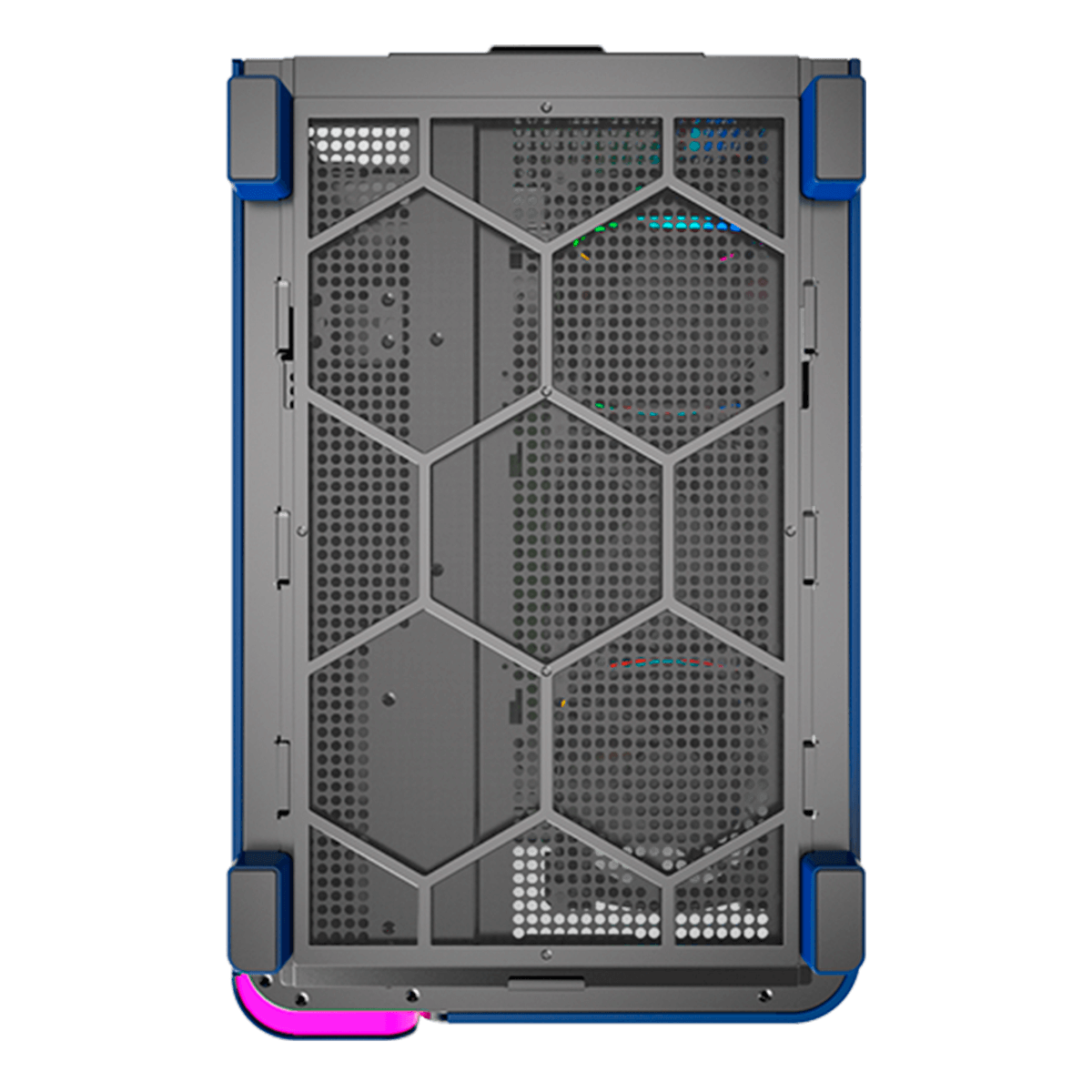 Gabinete Gamer Montech King 95, ARGB, Mid Tower, Vidro Temperado, ATX, Prussian Blue, Sem Fonte, Sem Fan