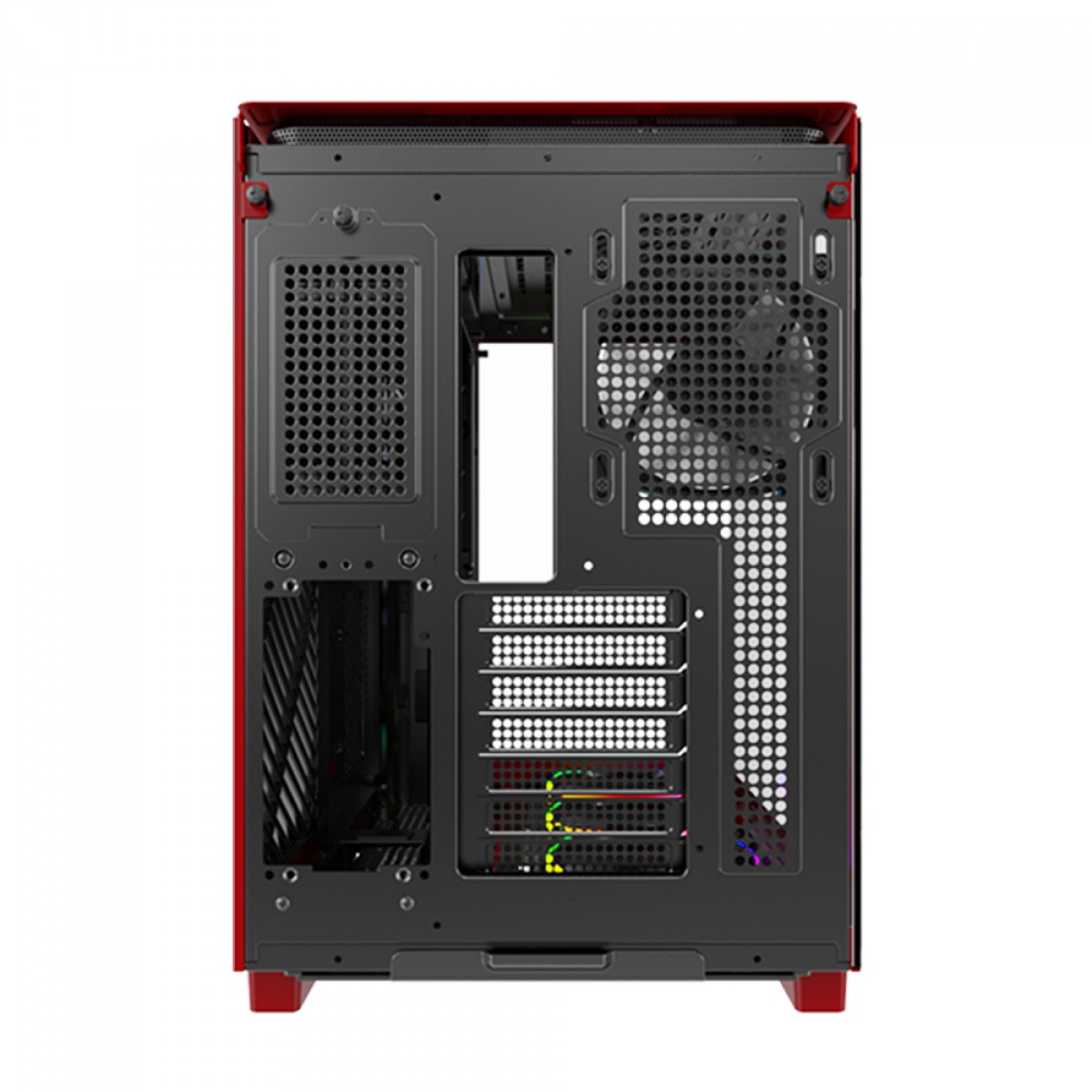 Gabinete Gamer Montech King 95, ARGB, Mid Tower, Vidro Temperado, ATX, Red, Sem Fonte, Sem Fan